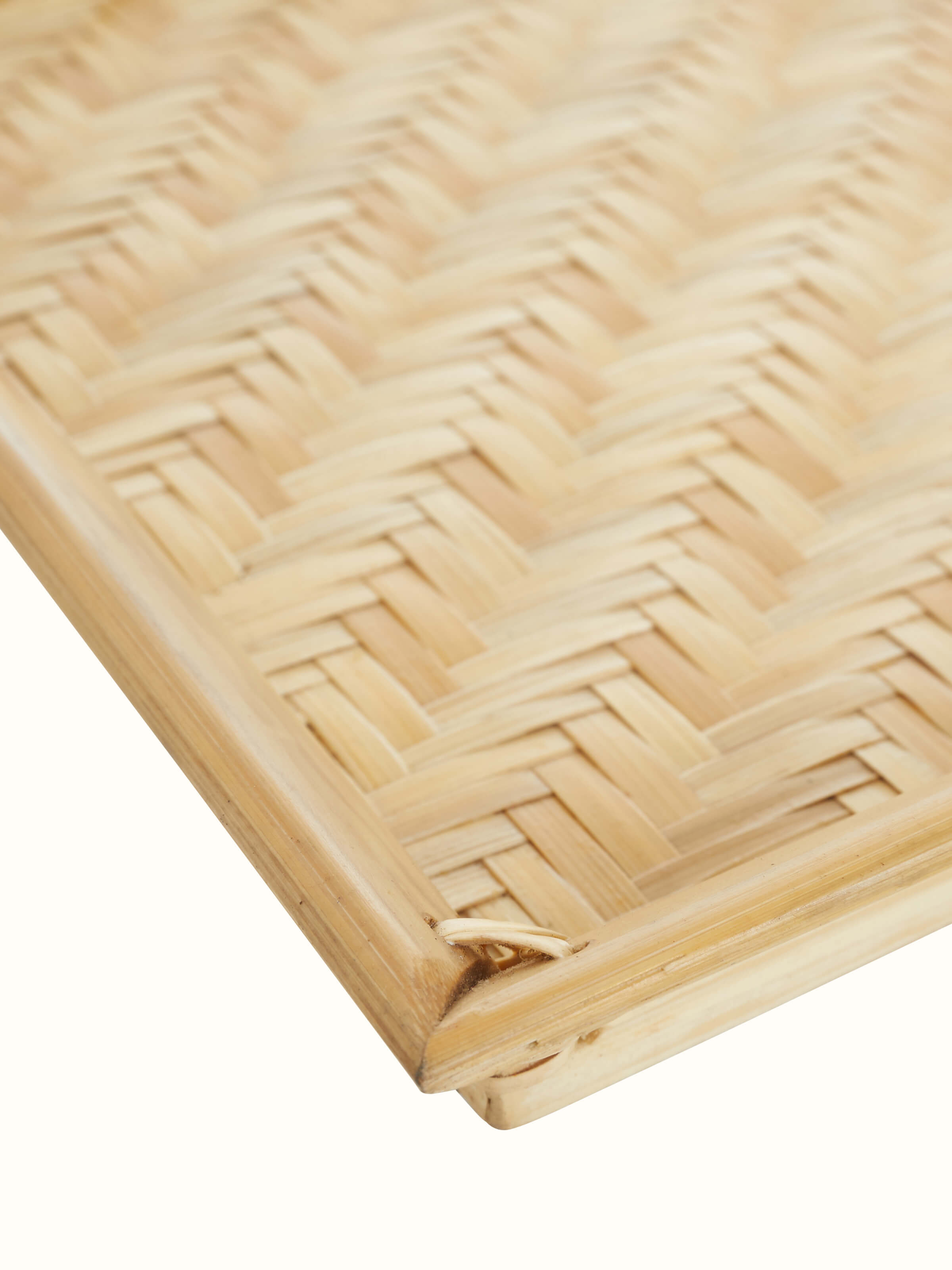 Close-up of Bamboo Tray focusing on the detailed weaving and high-quality craftsmanship.