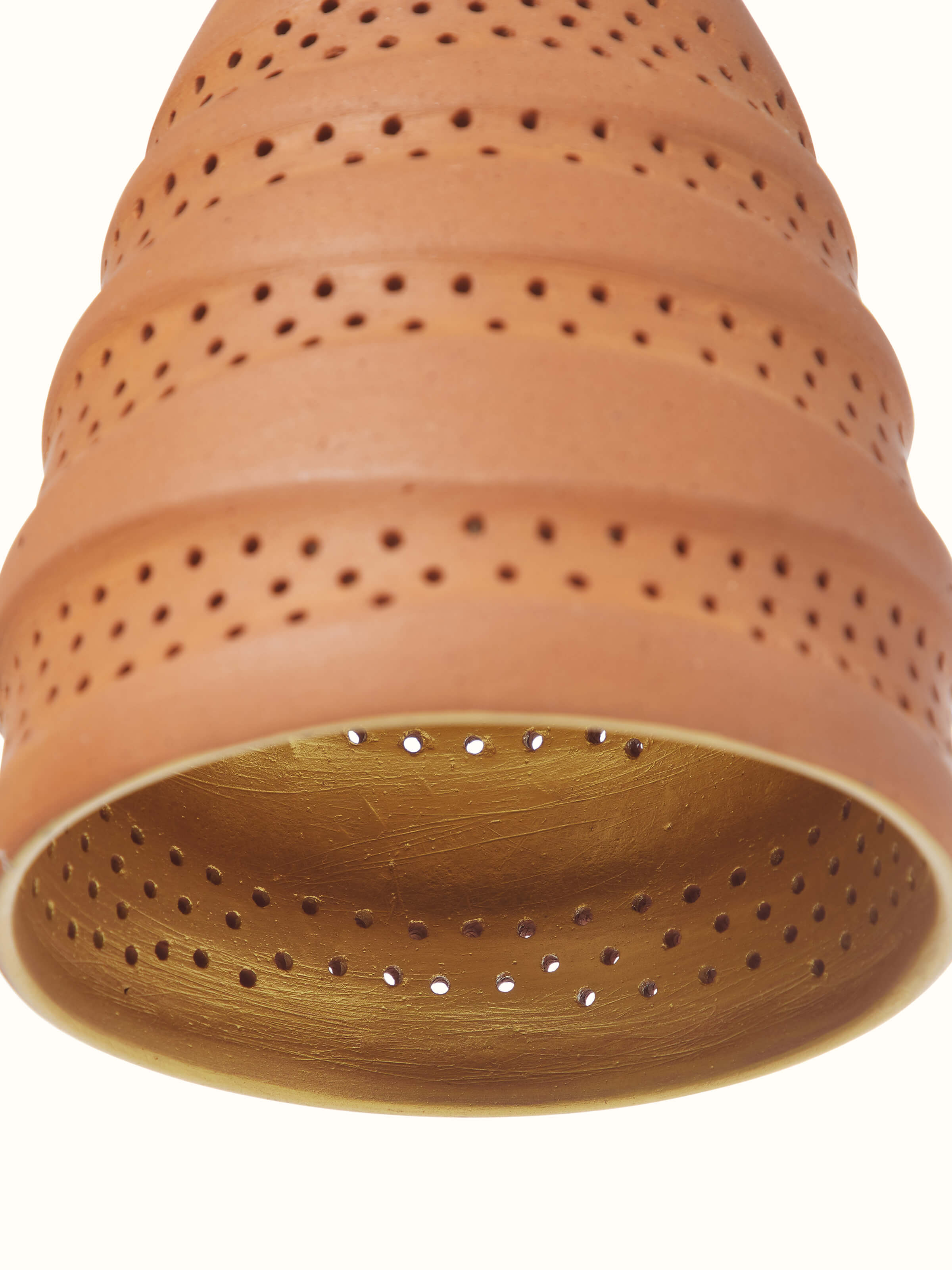 Close-up detail of Terracotta Pendant Lights Tall (2 pcs) focusing on the craftsmanship and finishing details.