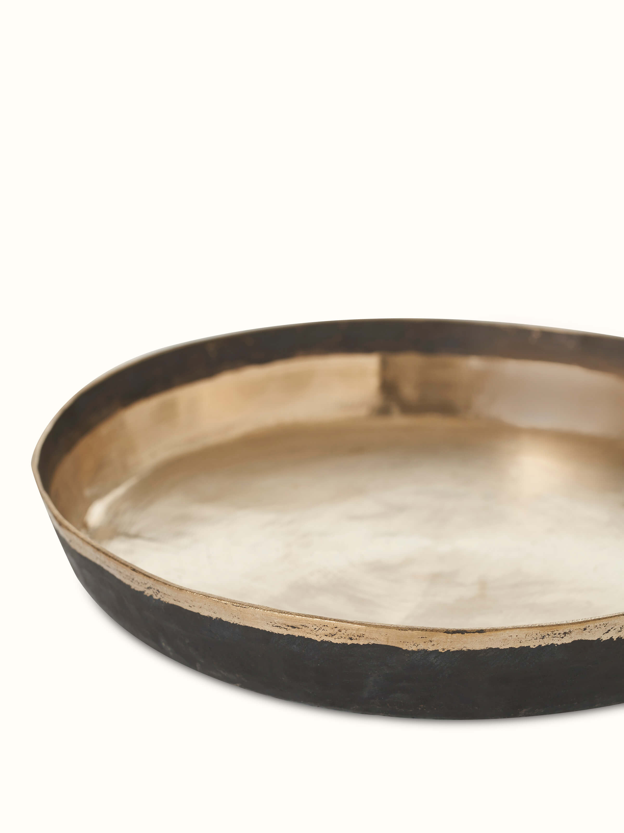 Close-up view of Bell metal salad plates (2 pcs)