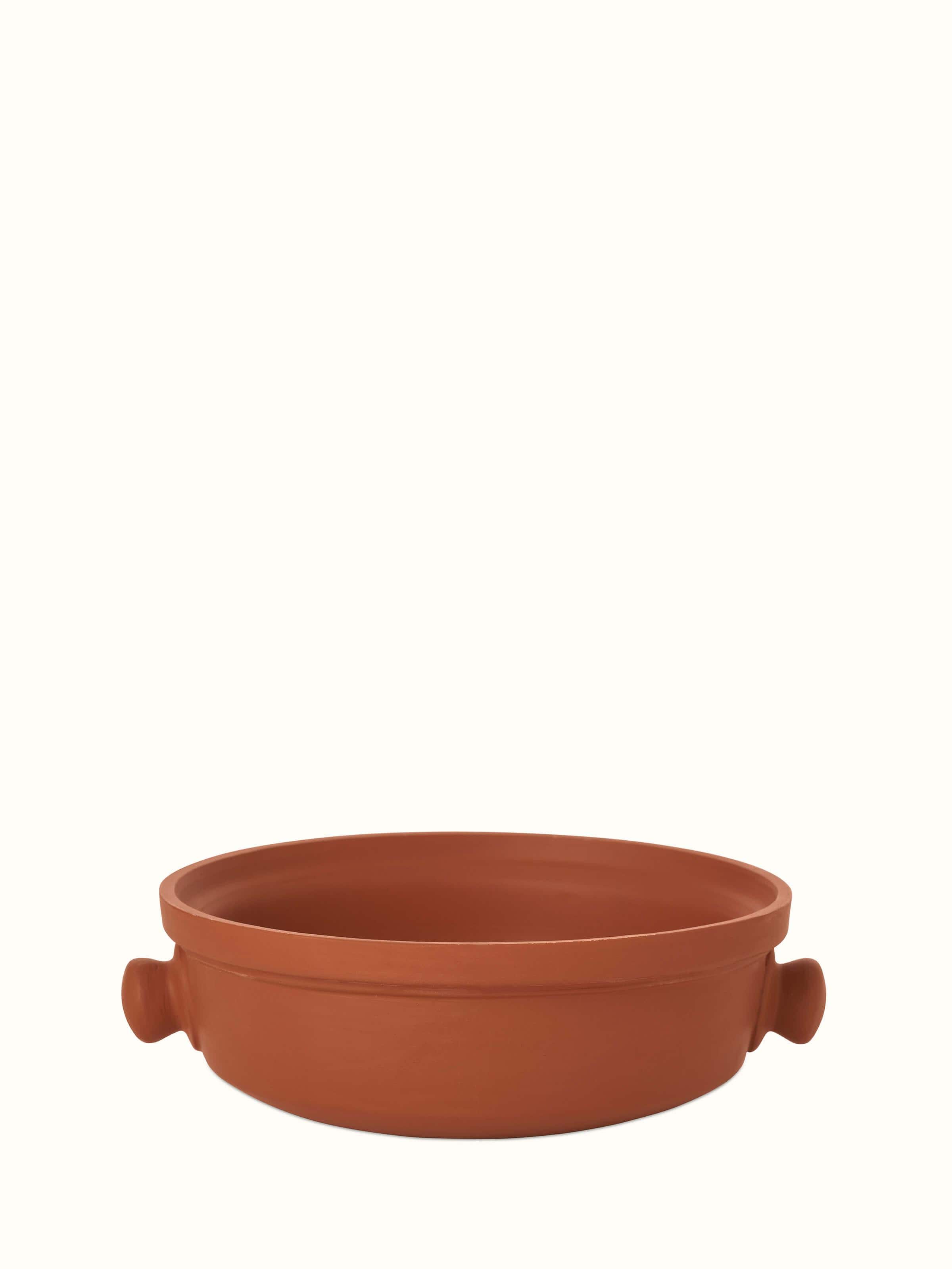 Front view of Terracotta Clay Kadhai showcasing traditional clay craftsmanship and natural terracotta color.