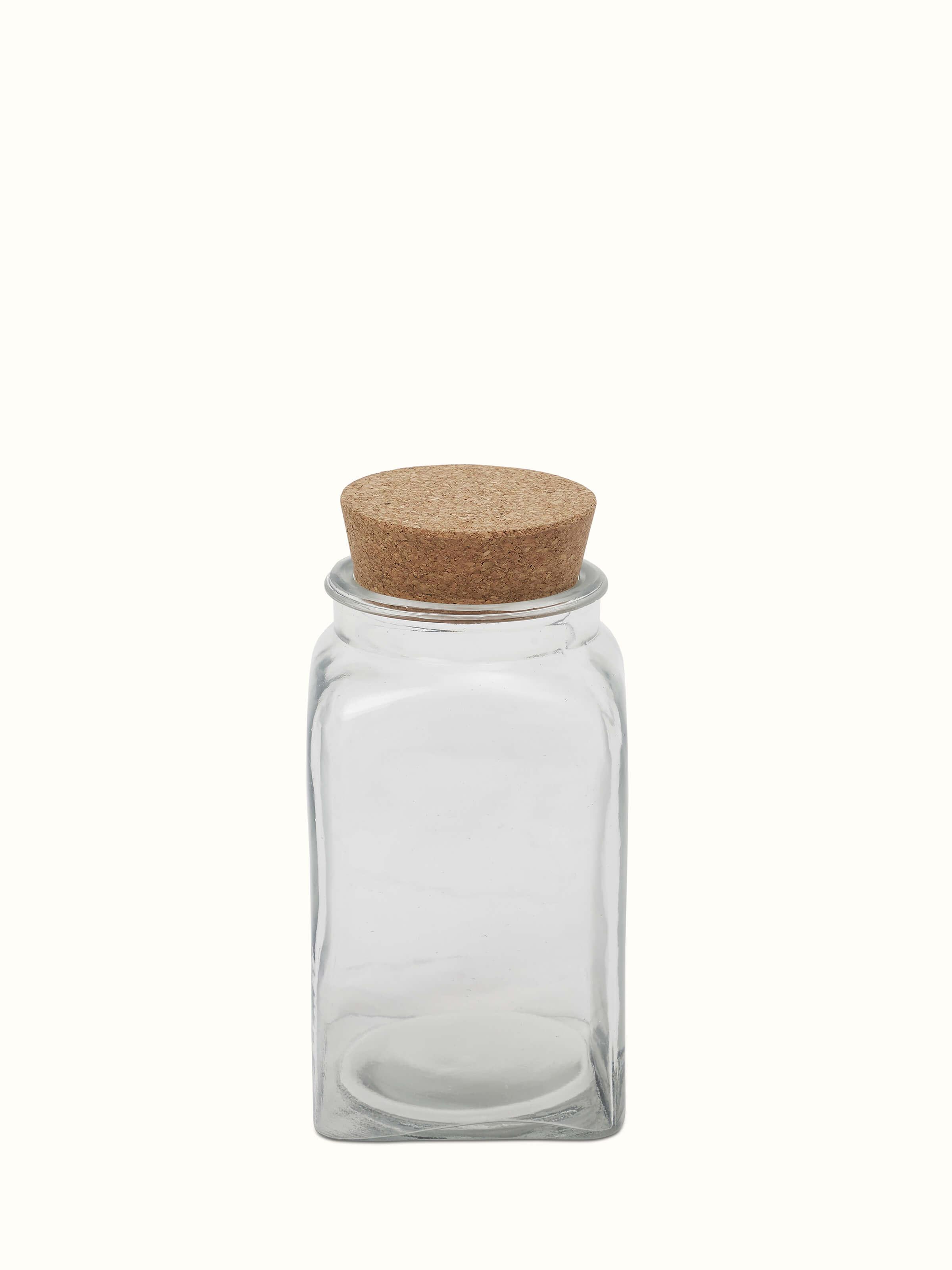 Front view of Glass Jar with clear, smooth finish.