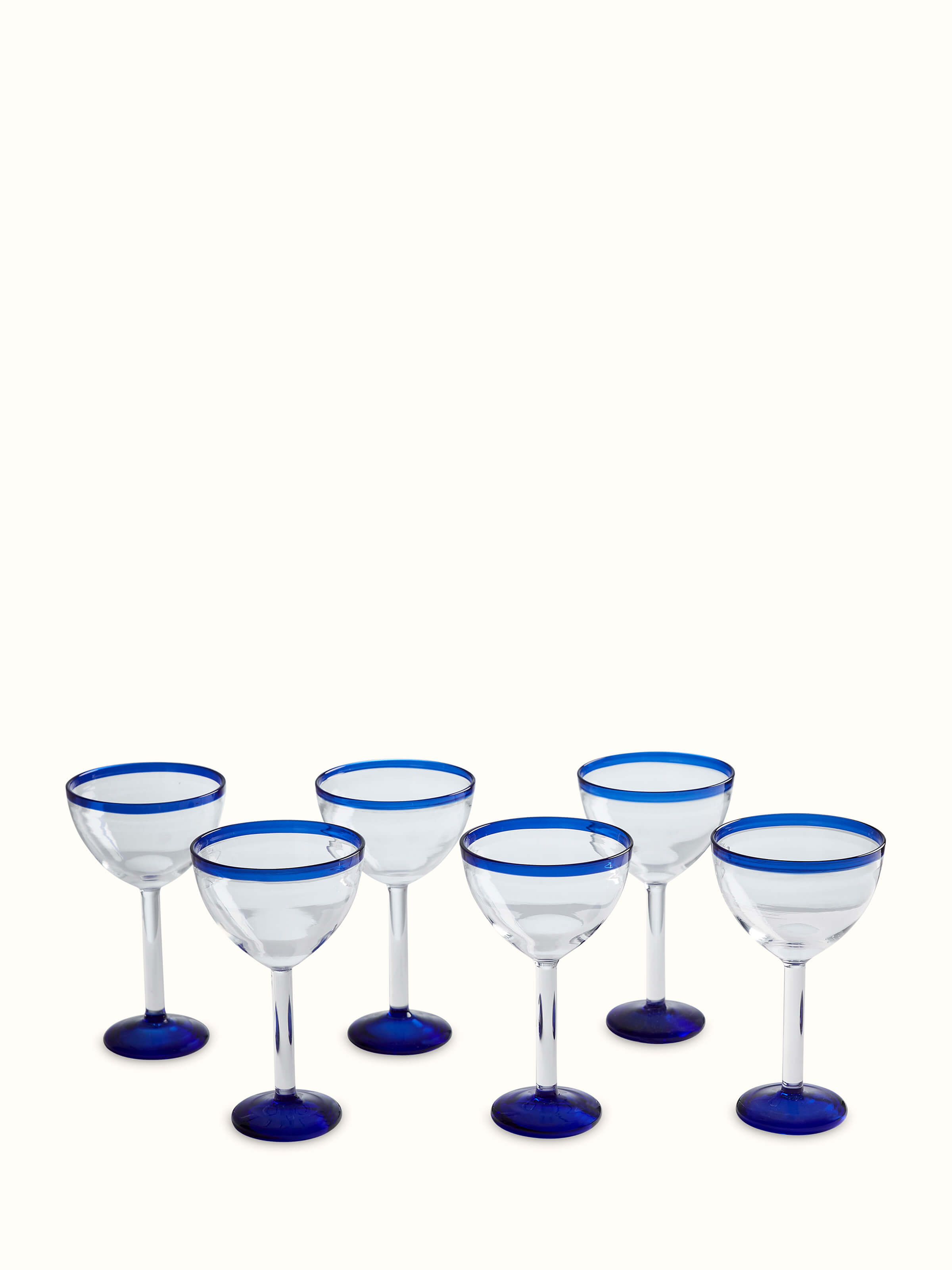 Close-up view of Wine glasses (6 pcs) focusing on the clarity and design of the glassware.
