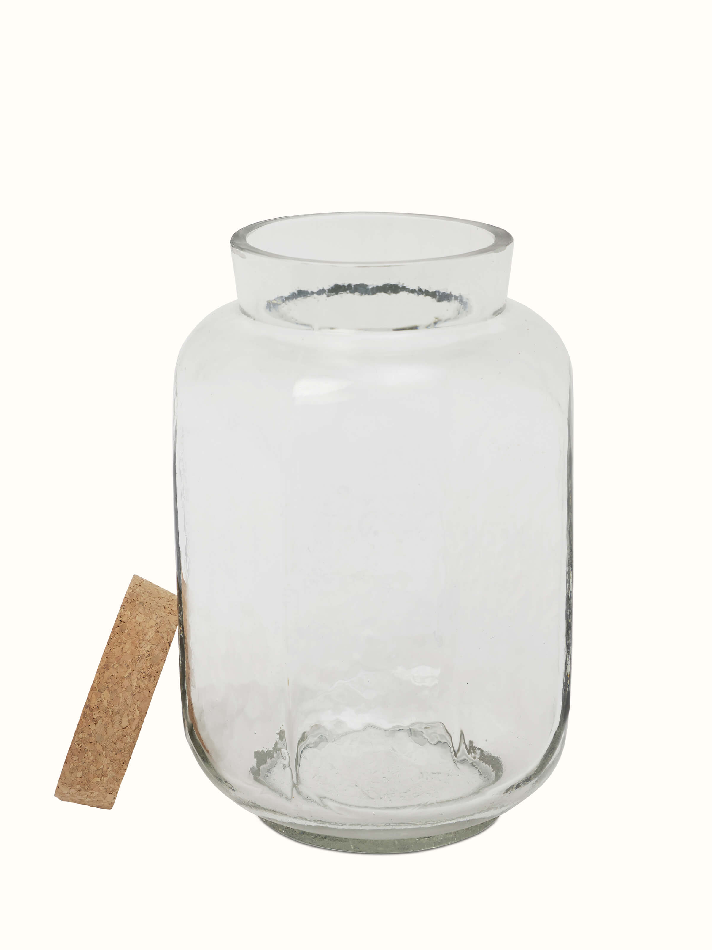 Side view of Firozabadi Glass Work Jar showing detailed design