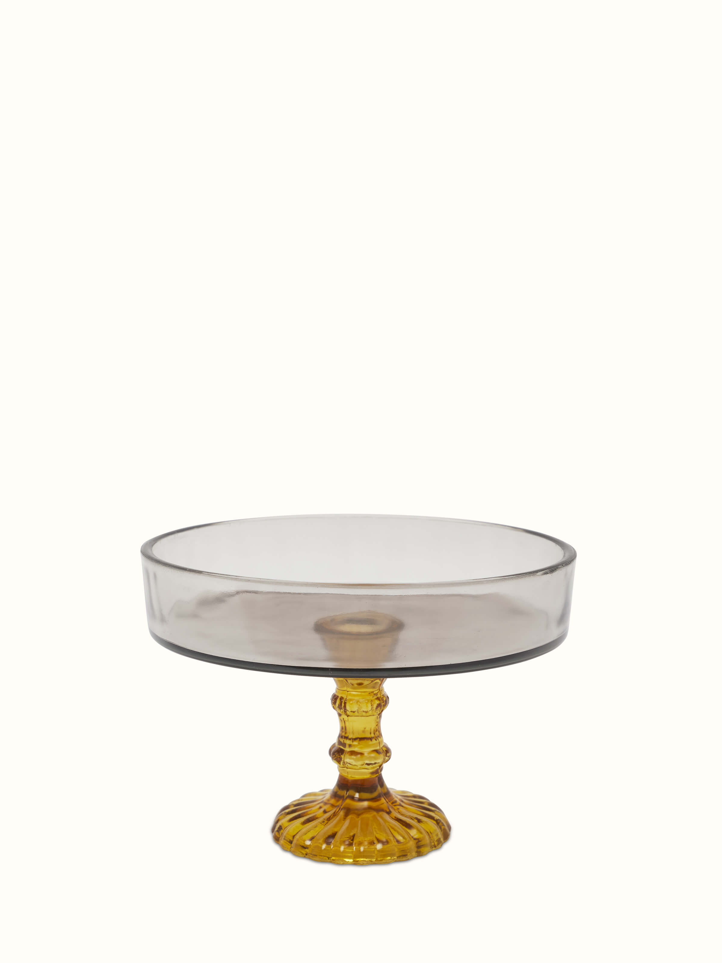 Front view of Glass-Worked Cake Stand highlighting the elegant design and craftsmanship.