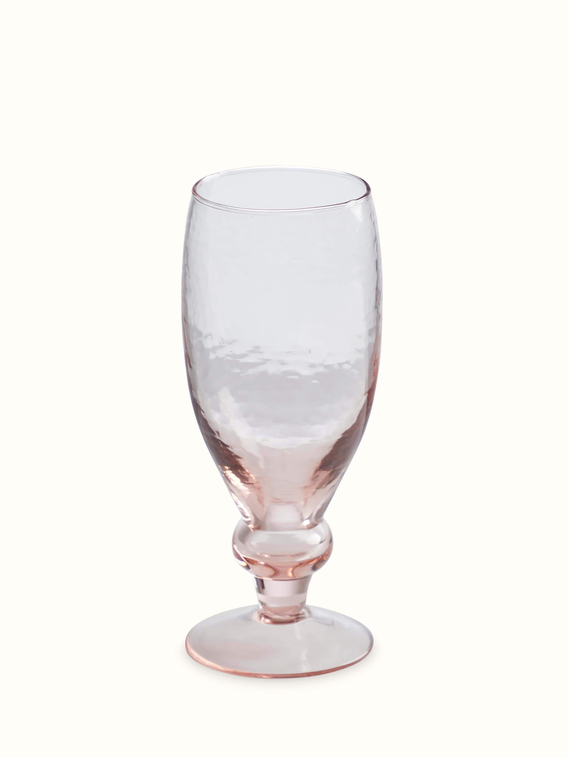 Front view of Glass-worked wine glasses (6 pcs) featuring detailed glasswork and elegant design.