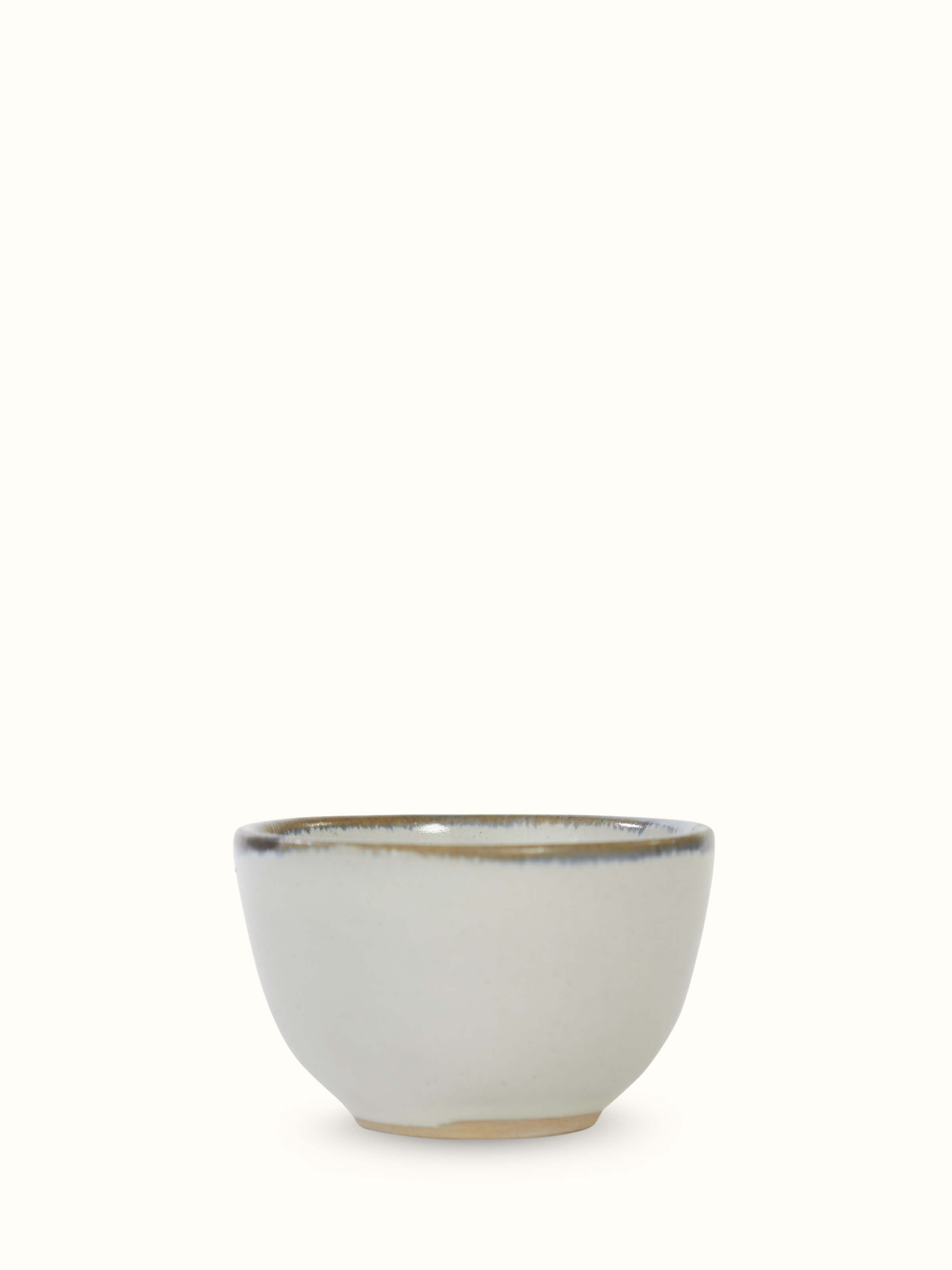 Top view of Studio Pottery Ceramic Dinner Bowls in white (2 pcs) showing clean, modern design
