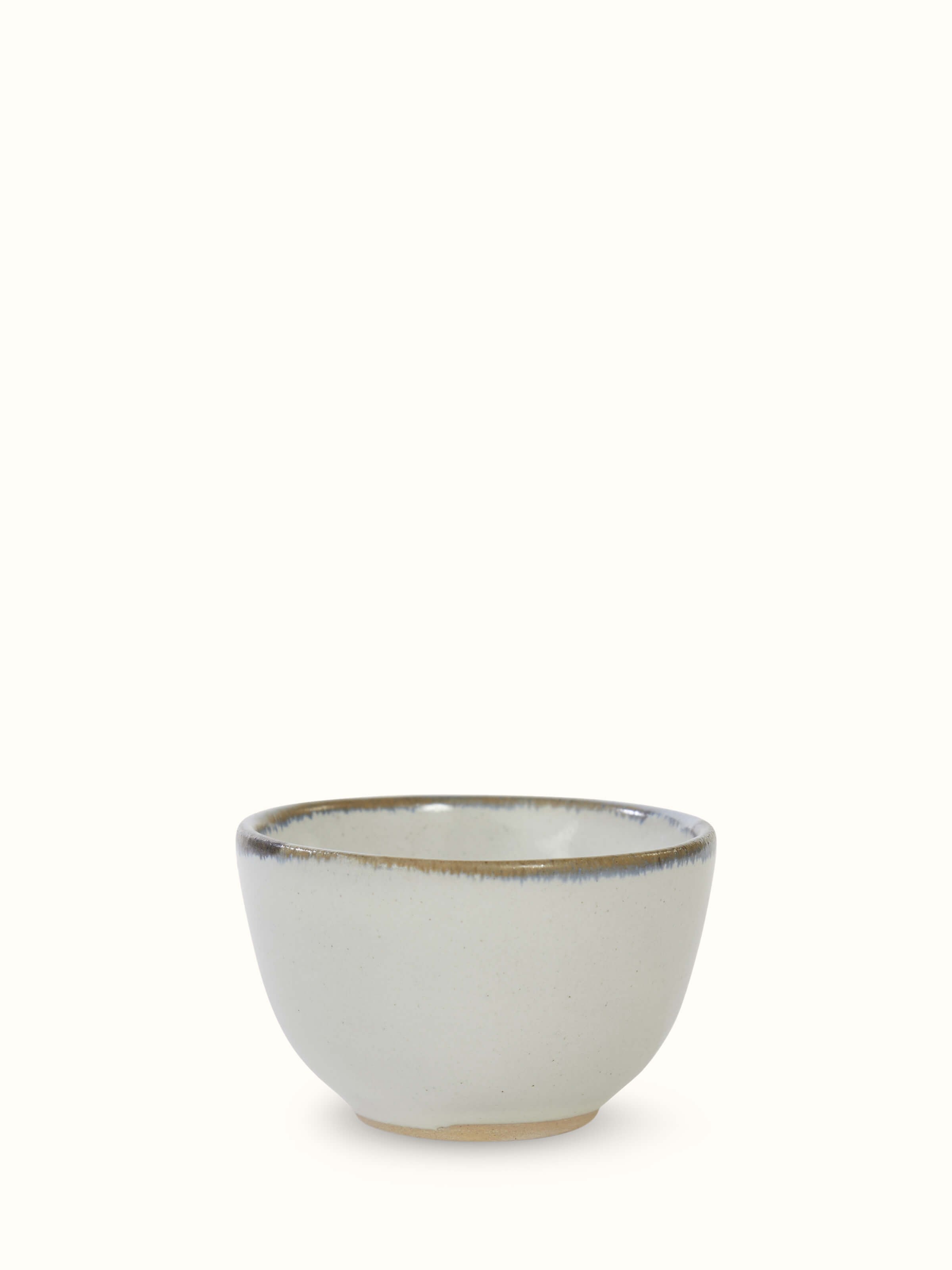 Side view of Studio Pottery Ceramic Dinner Bowls in white (2 pcs) highlighting smooth, elegant curves