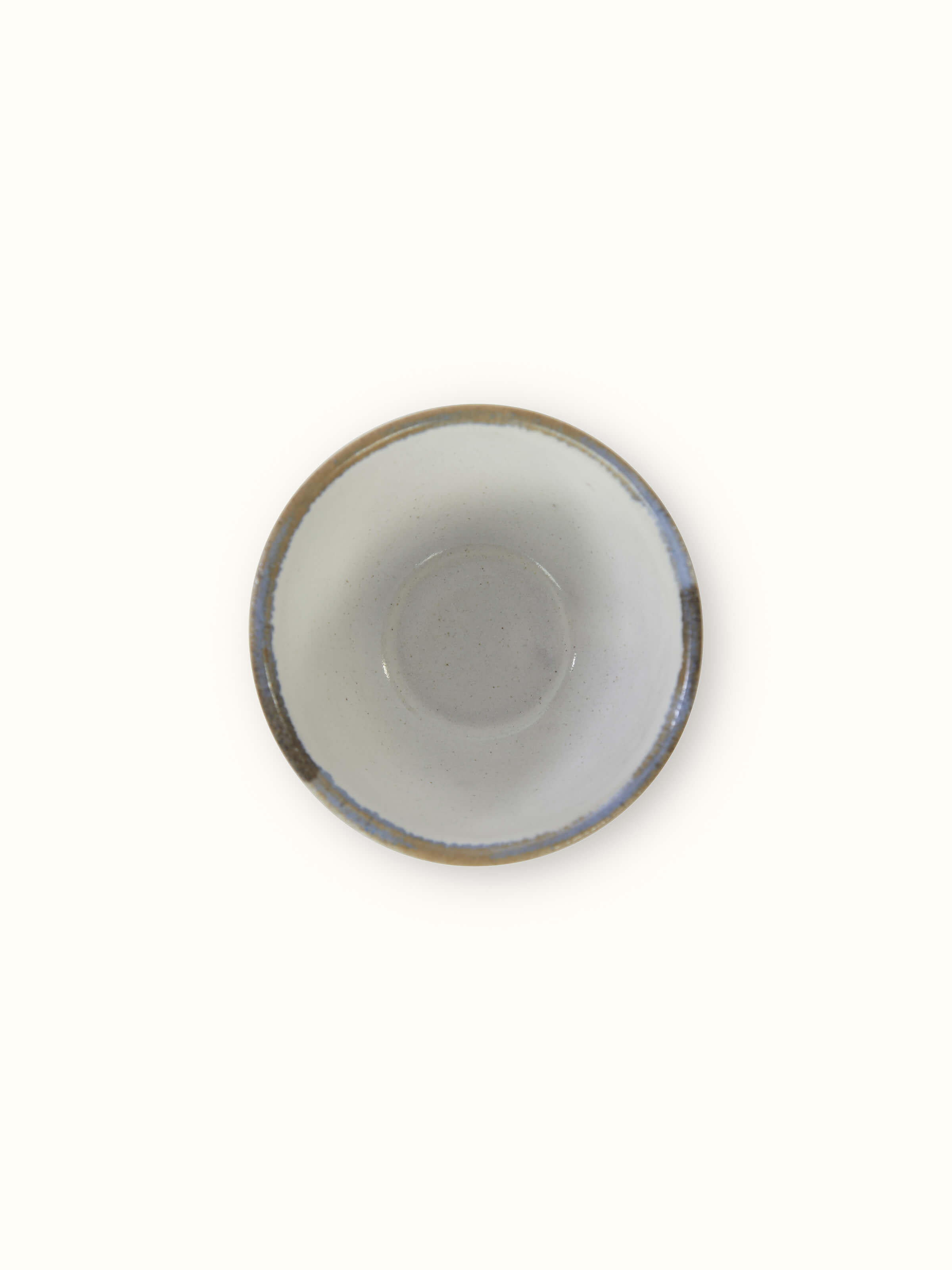 Angled view of Studio Pottery Ceramic Dinner Bowls in white (2 pcs) emphasizing depth and craftsmanship