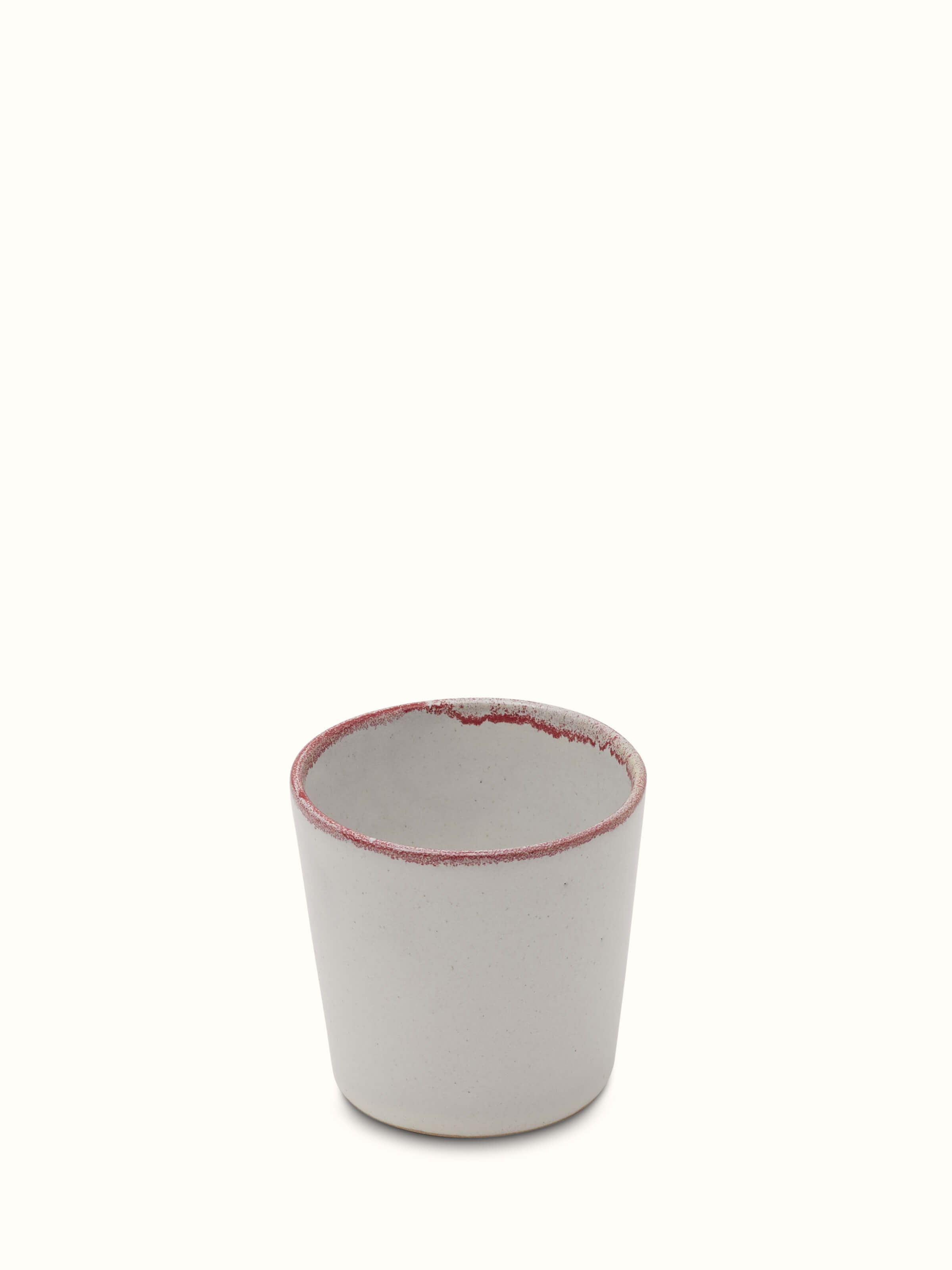 Detailed view of Studio pottery ceramic water glasses (4 pcs) focusing on the elegant design and ceramic craftsmanship