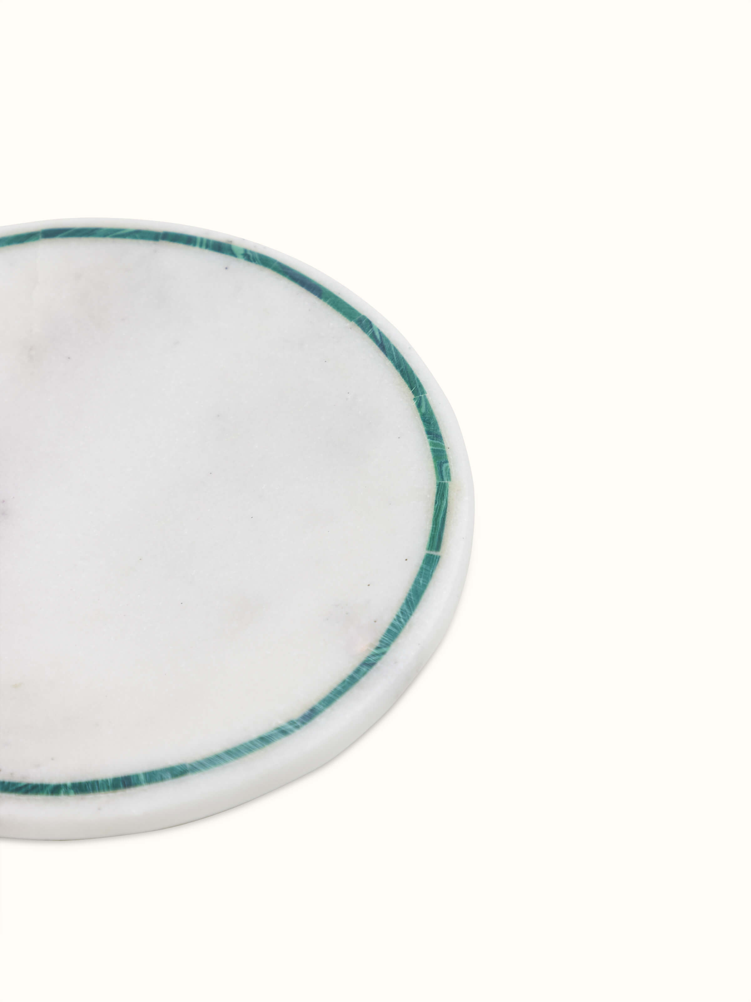 Close-up view of Marble Inlaid Coasters showing fine detailing