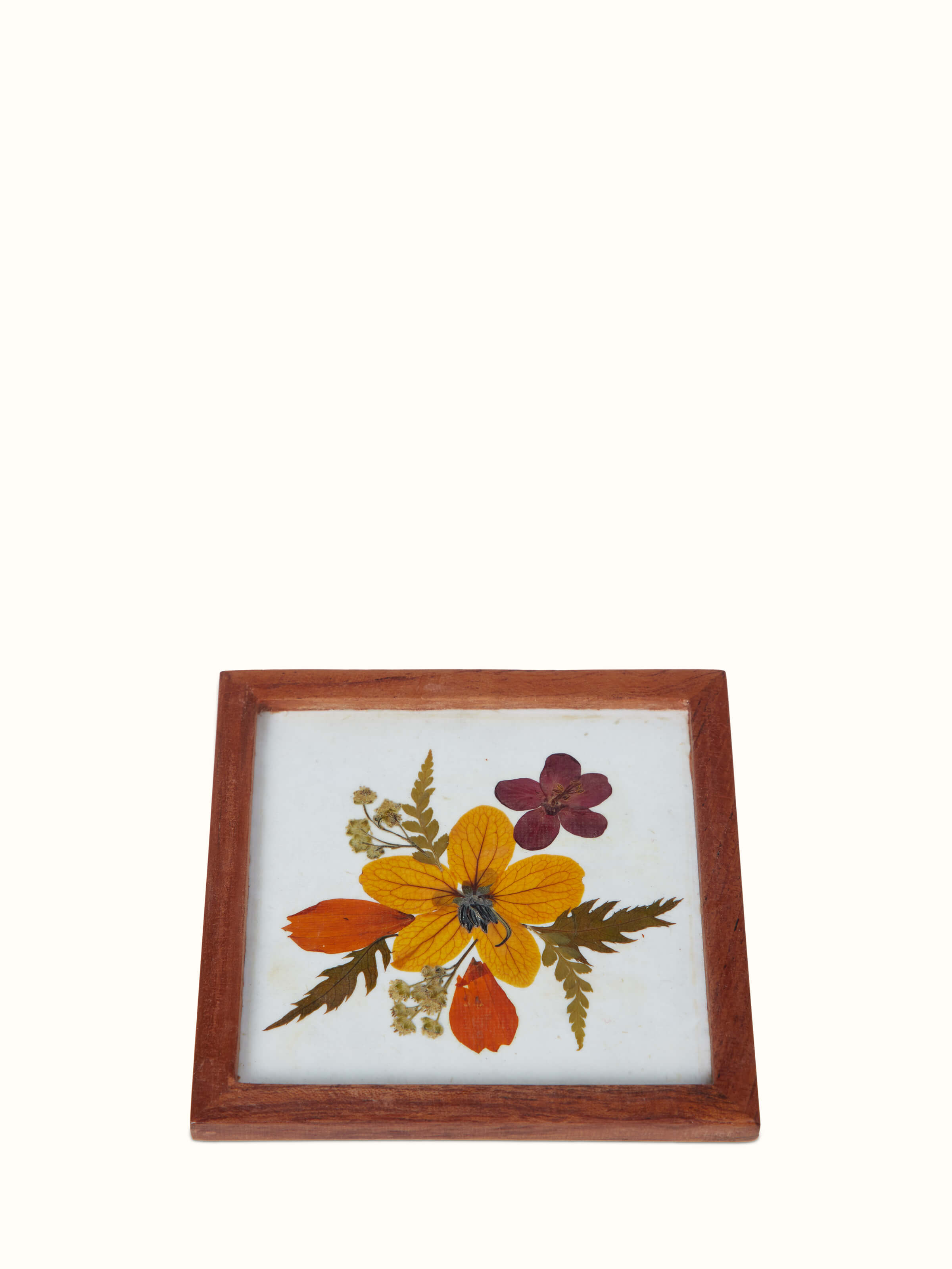 Group view of Handmade paper floral coasters (4 pcs) showcasing the set’s cohesive design and detailed floral artwork