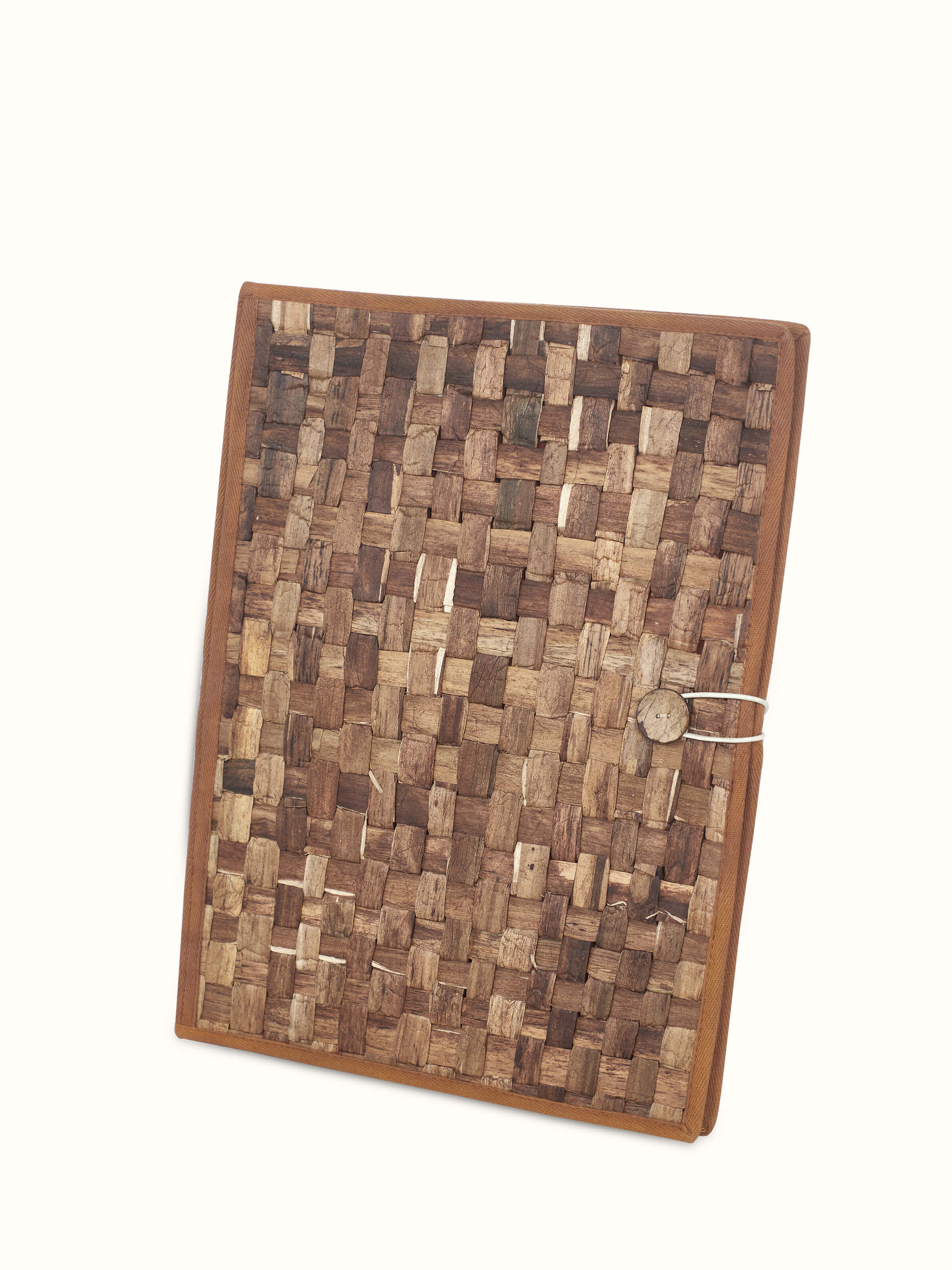 Front view of Bamboo Sustainable File Folder in brown showcasing eco-friendly design and functionality.