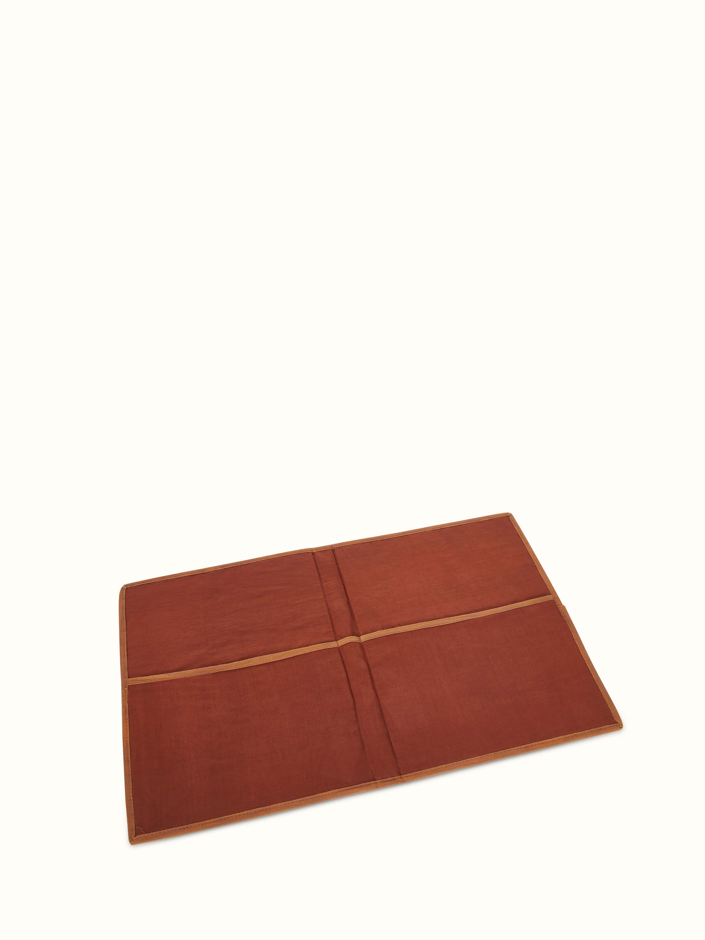 Back view of Bamboo Sustainable File Folder in brown emphasizing the overall design and eco-friendly material.