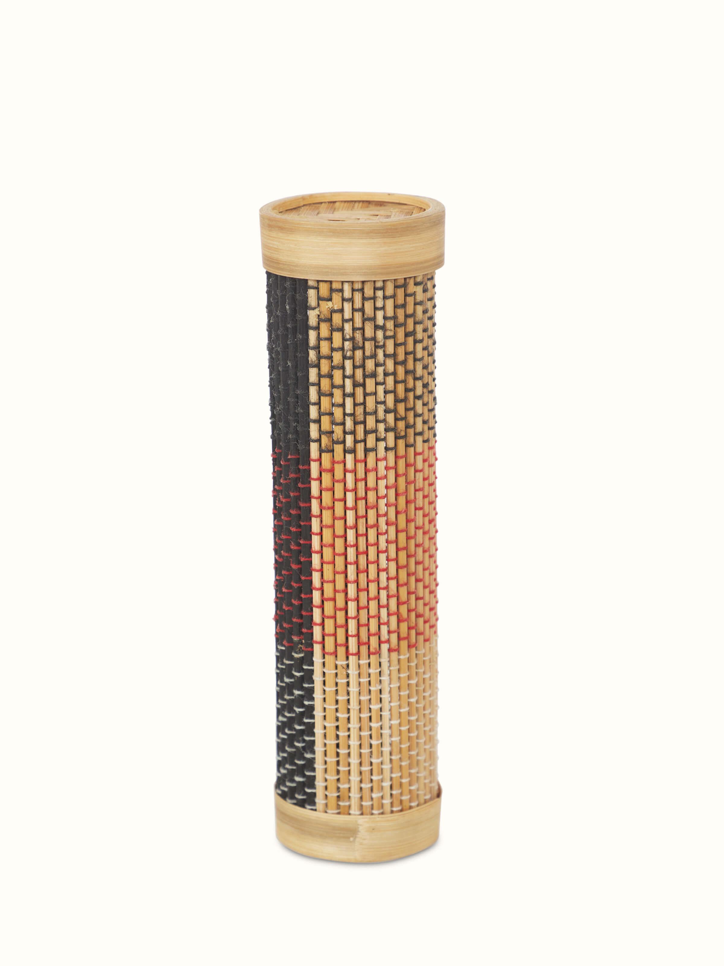 Front view of Bamboo stationery box in grey.