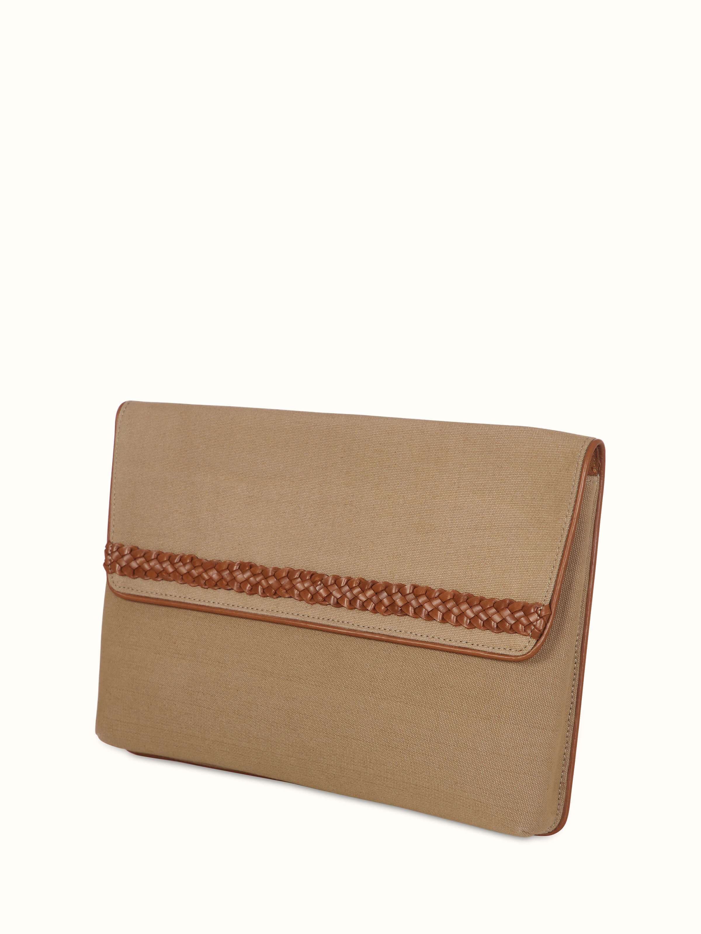 Front view of Leather laptop bag for MacBook 16 showcasing elegant leather finish and practical design