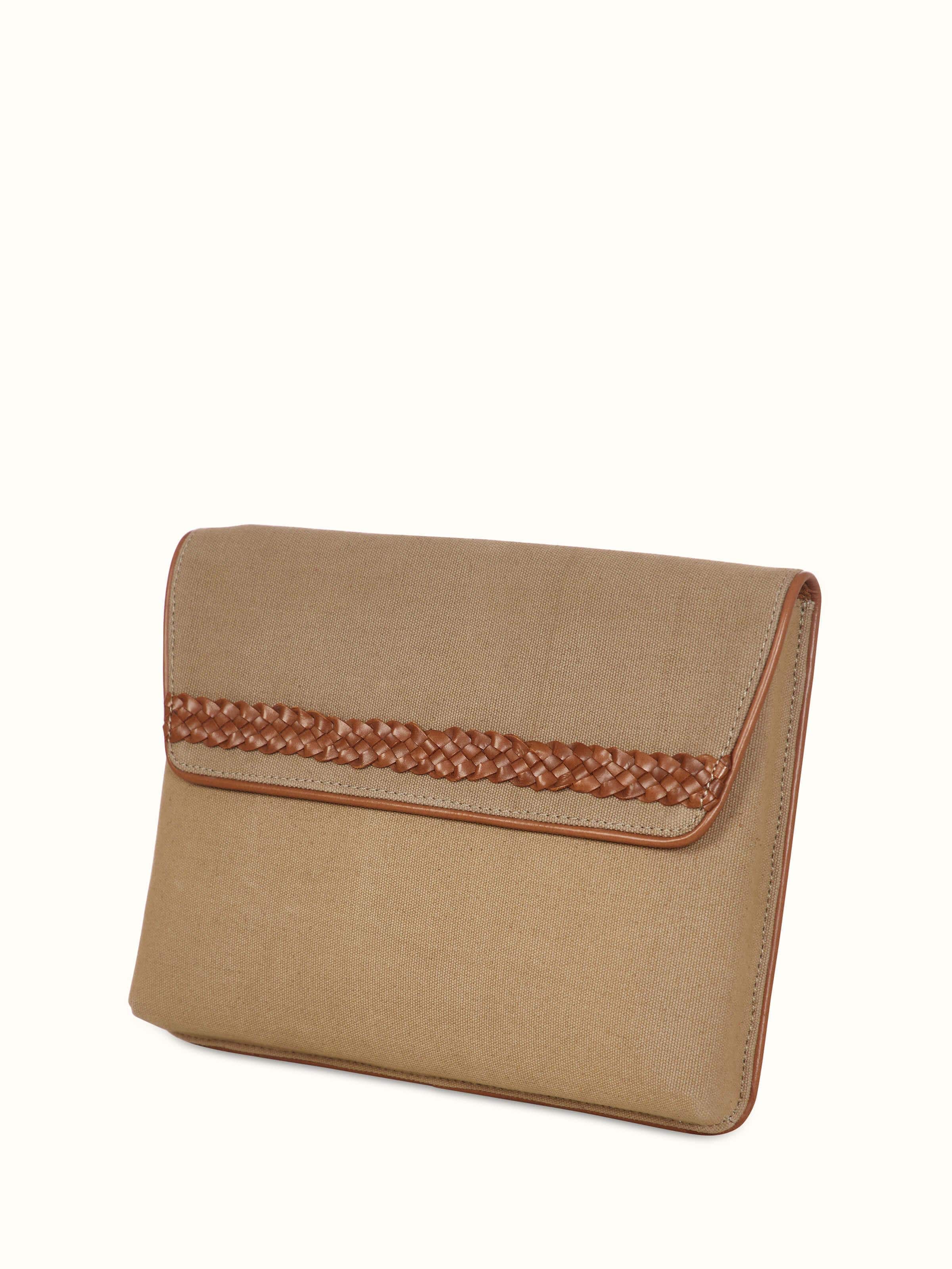 Front view of Leather Laptop Bag for MacBook 13, featuring a sleek design and high-quality leather finish