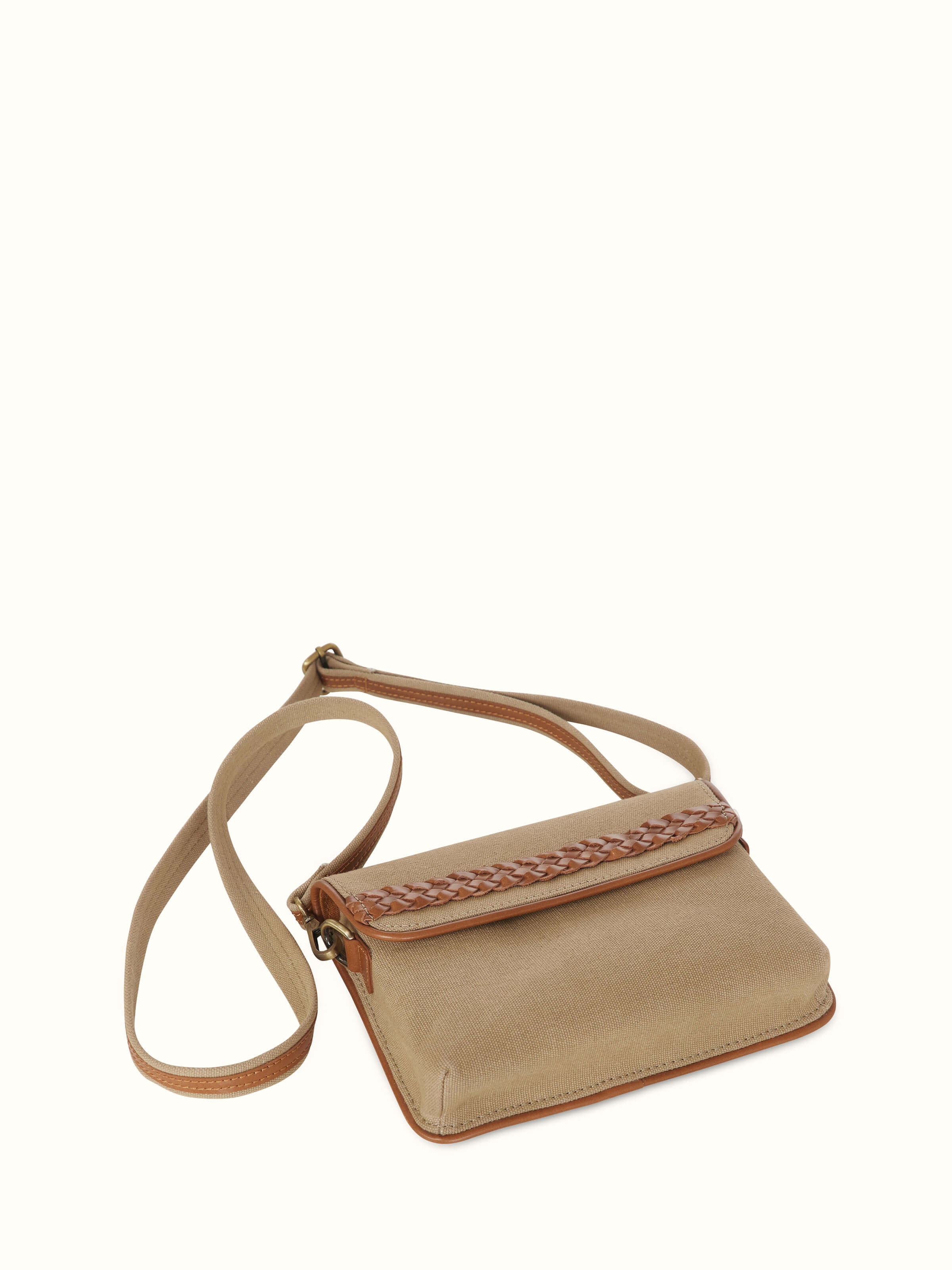 Front view of slim Leather laptop bag showcasing its sleek design and premium leather texture