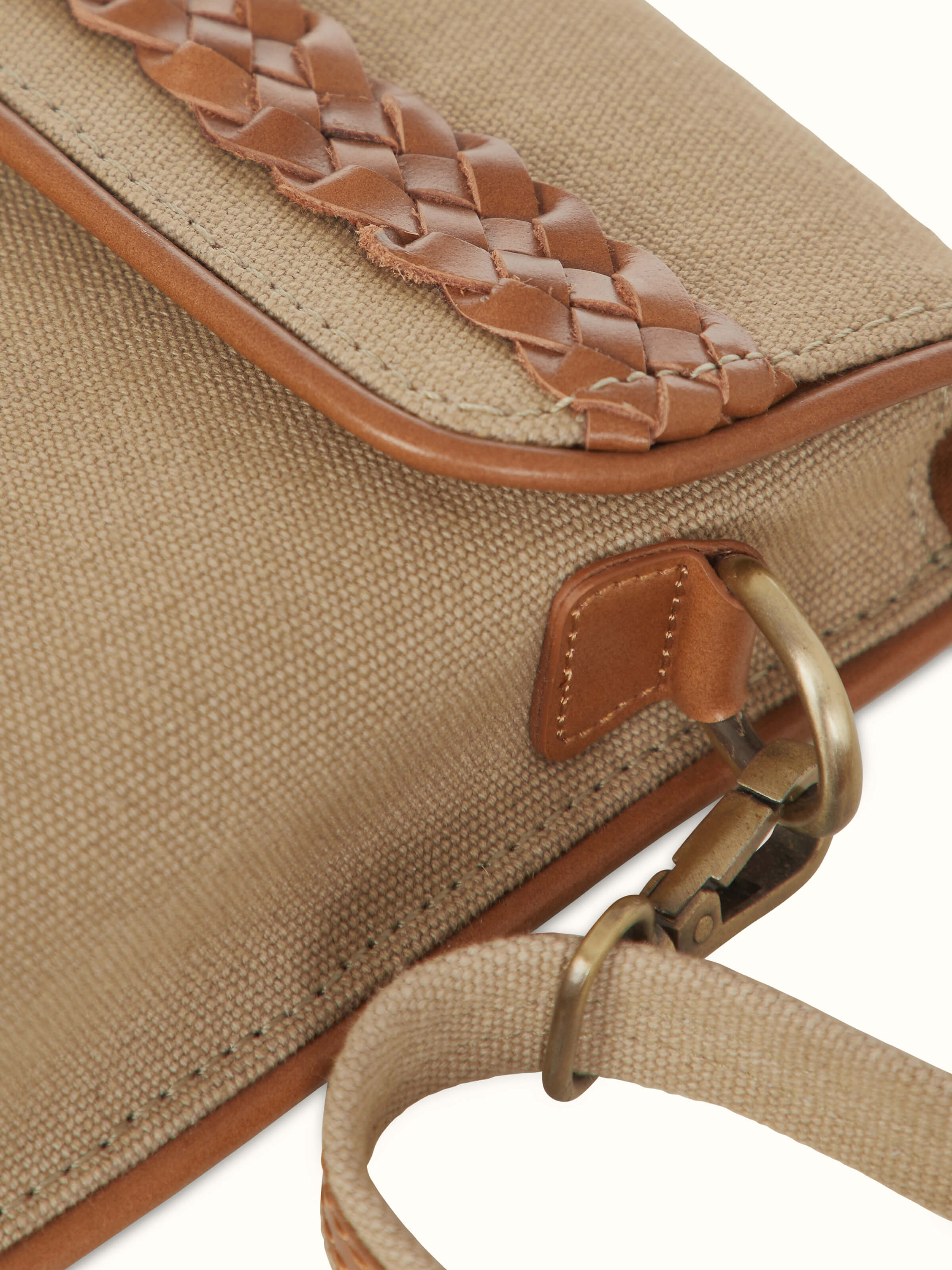 Side view of slim Leather laptop bag emphasizing its sleek profile and durable leather finish