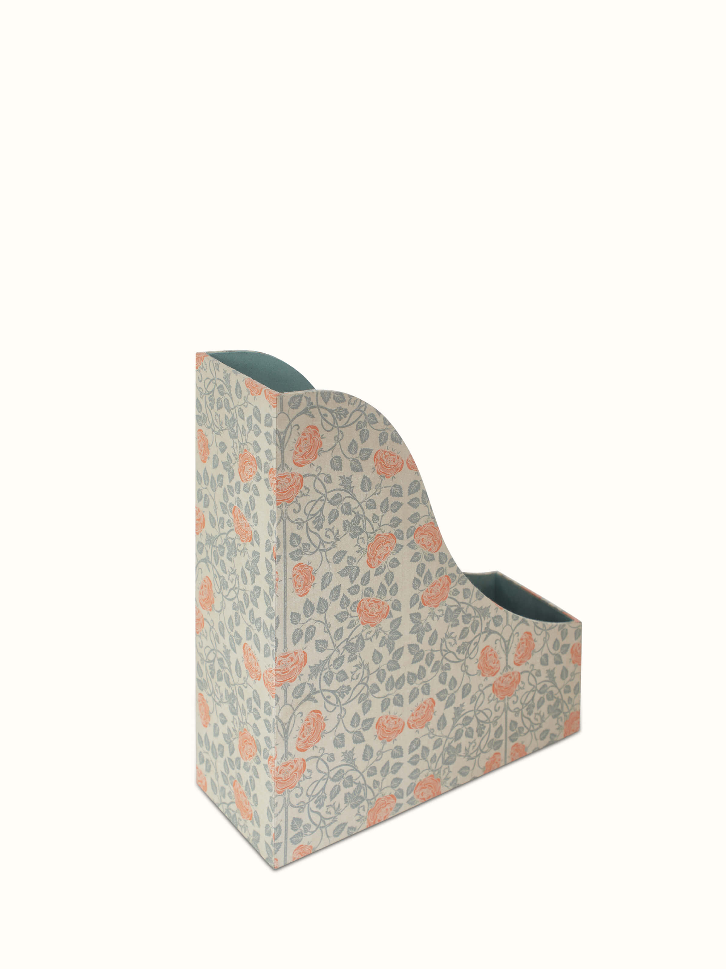 Front view of Leather File Holder in Grey, featuring a sleek and professional design