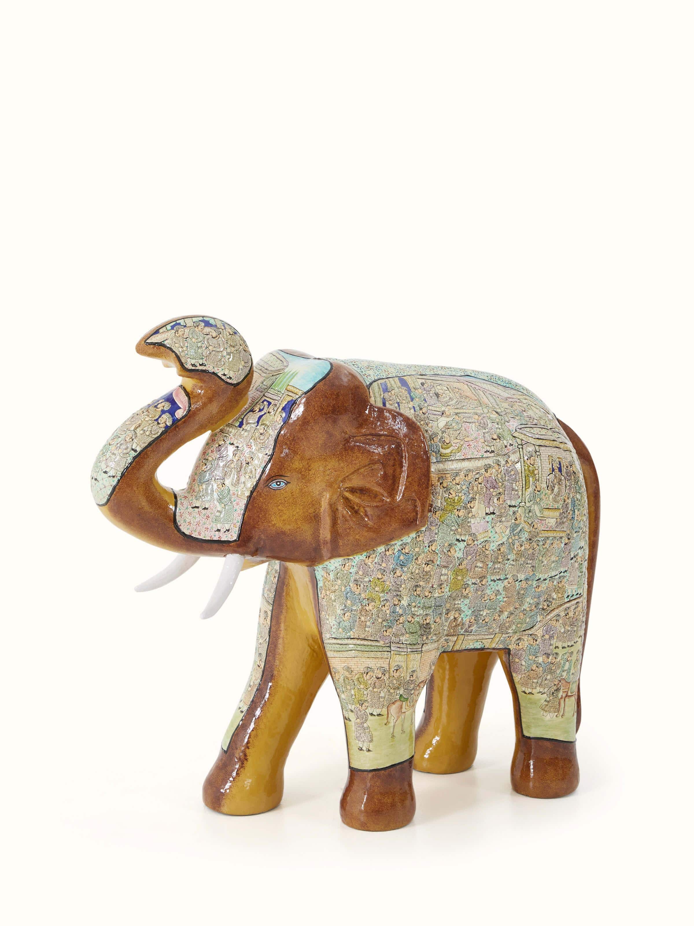 Front view of Malachite Inlaid Cutlery Set with White Marble Handle highlighting elegance