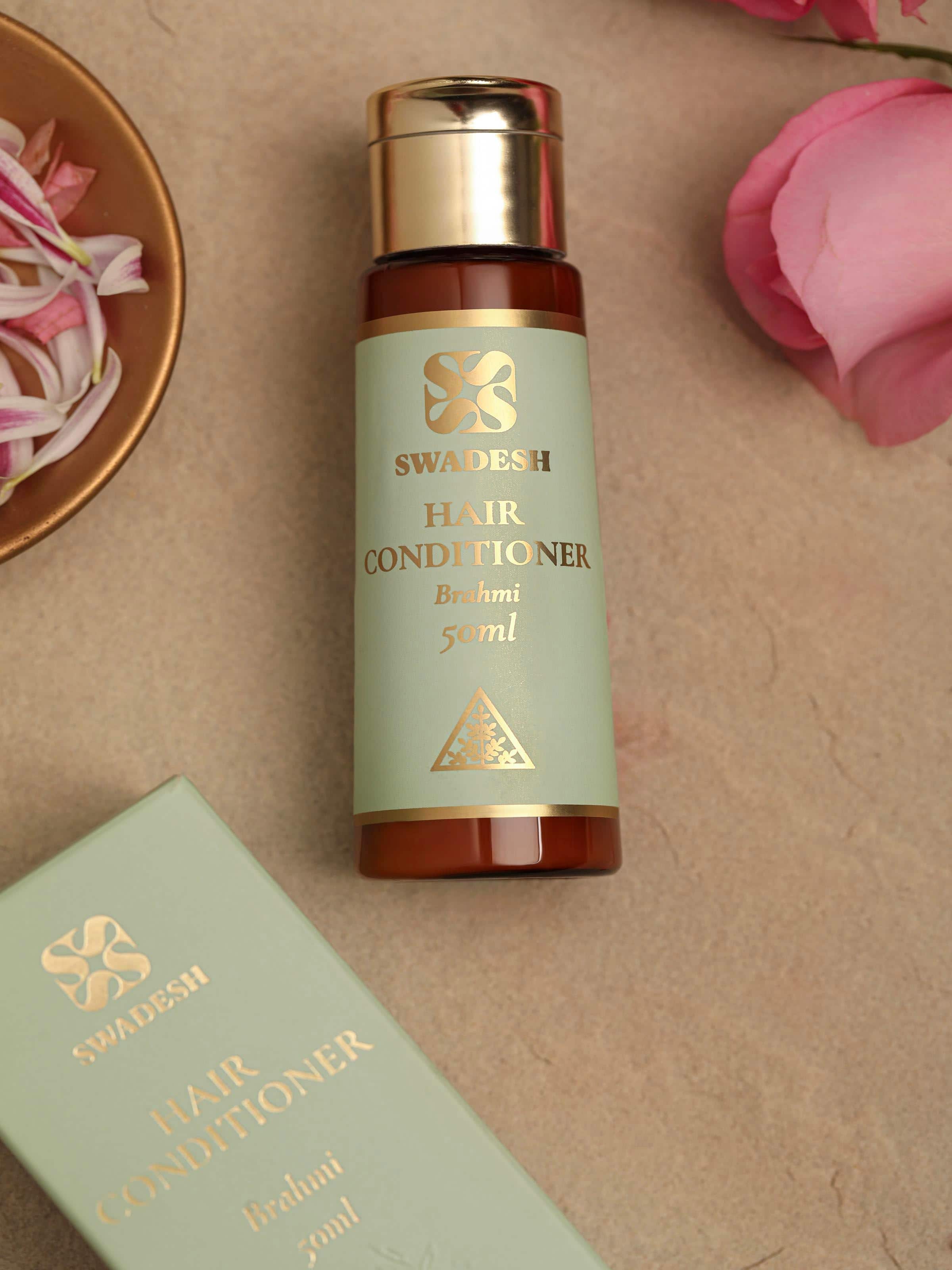 Side view of Hair Conditioner Brahmi highlighting the texture and benefits of the product