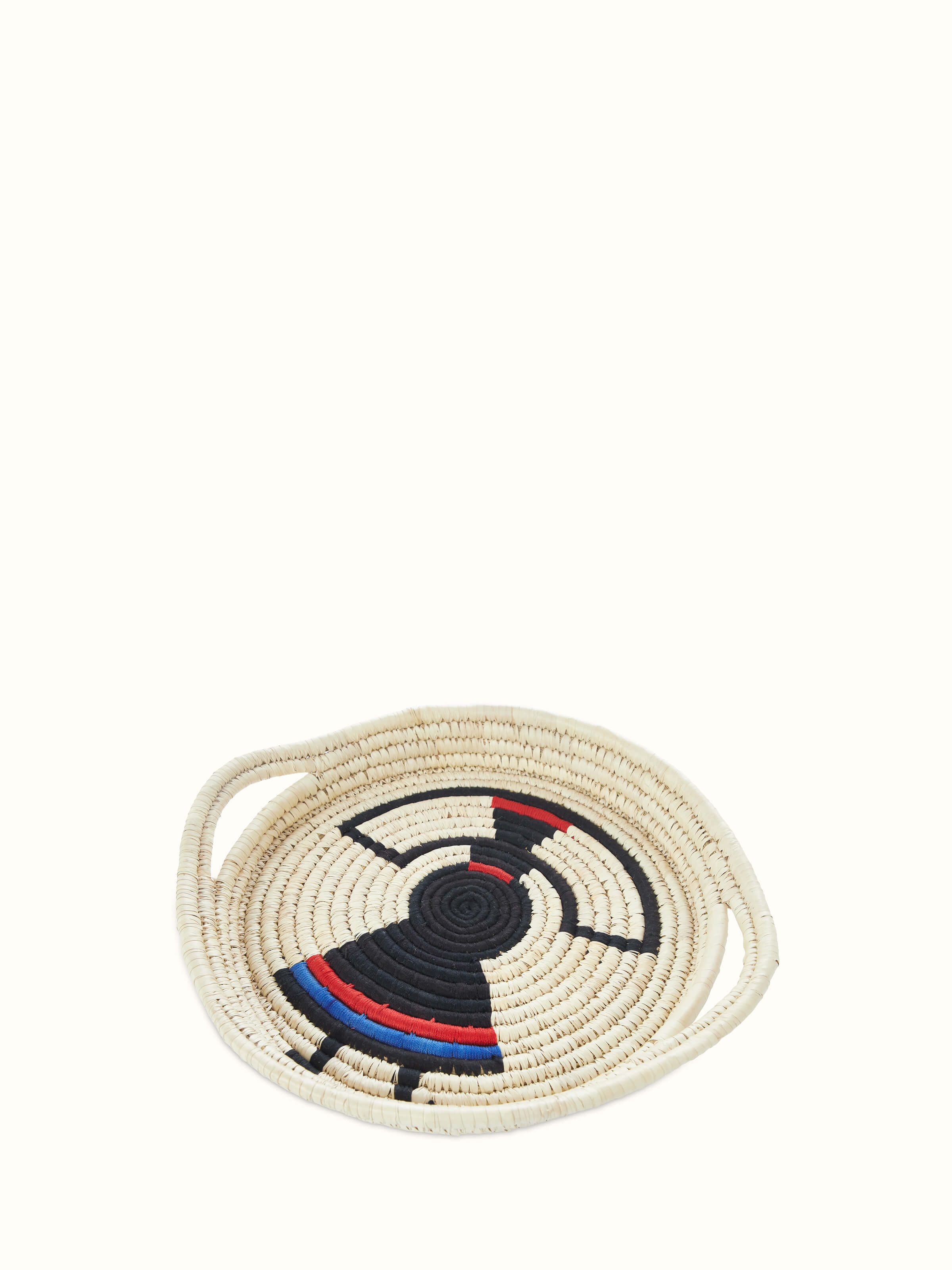 Close-up detail of Kanshi Basketry Natural Fibre Tray focusing on the intricate weaving and natural fiber texture.