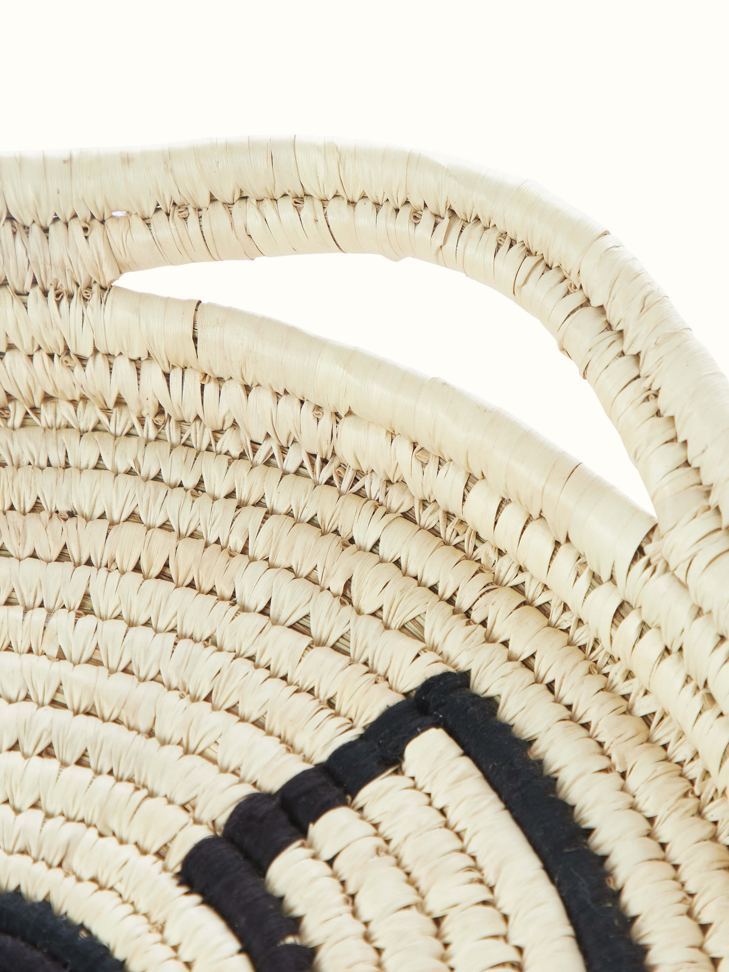 Alternate view of Kanshi Basketry Natural Fibre Tray showcasing different angles and basketry details.