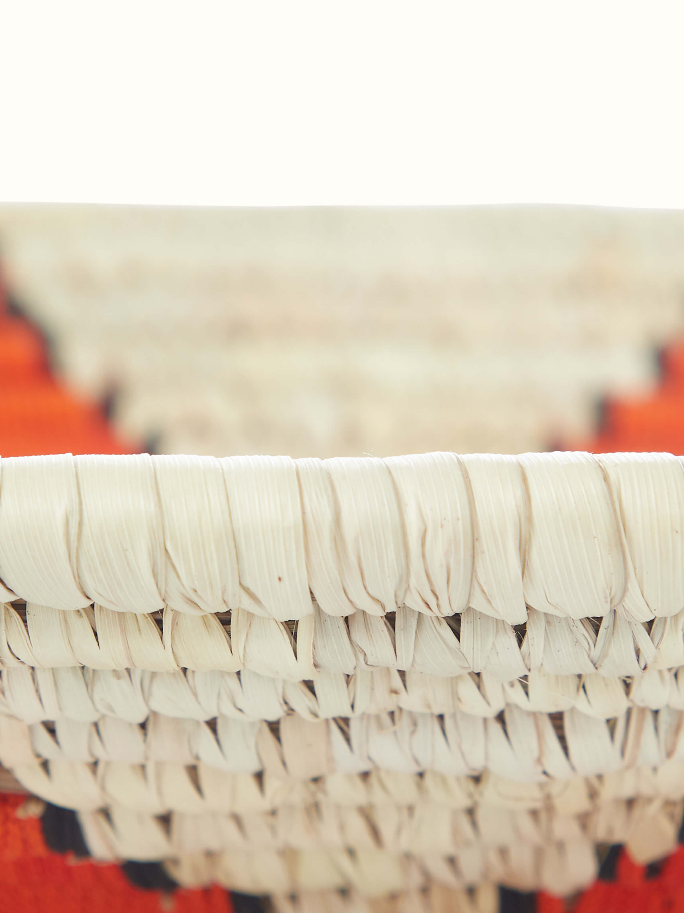 Detailed view of Kanshi Natural Fibre Drink Serving Tray focusing on the texture