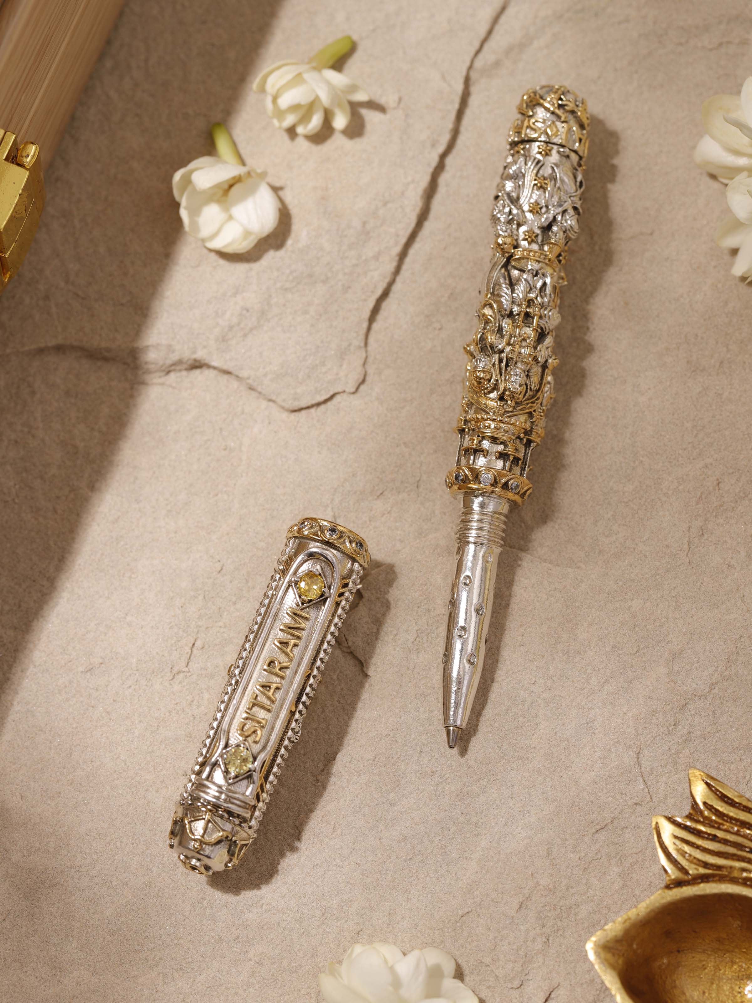 Back view of Figures Silver Smithing Pen featuring smooth finish and detailed craftsmanship.