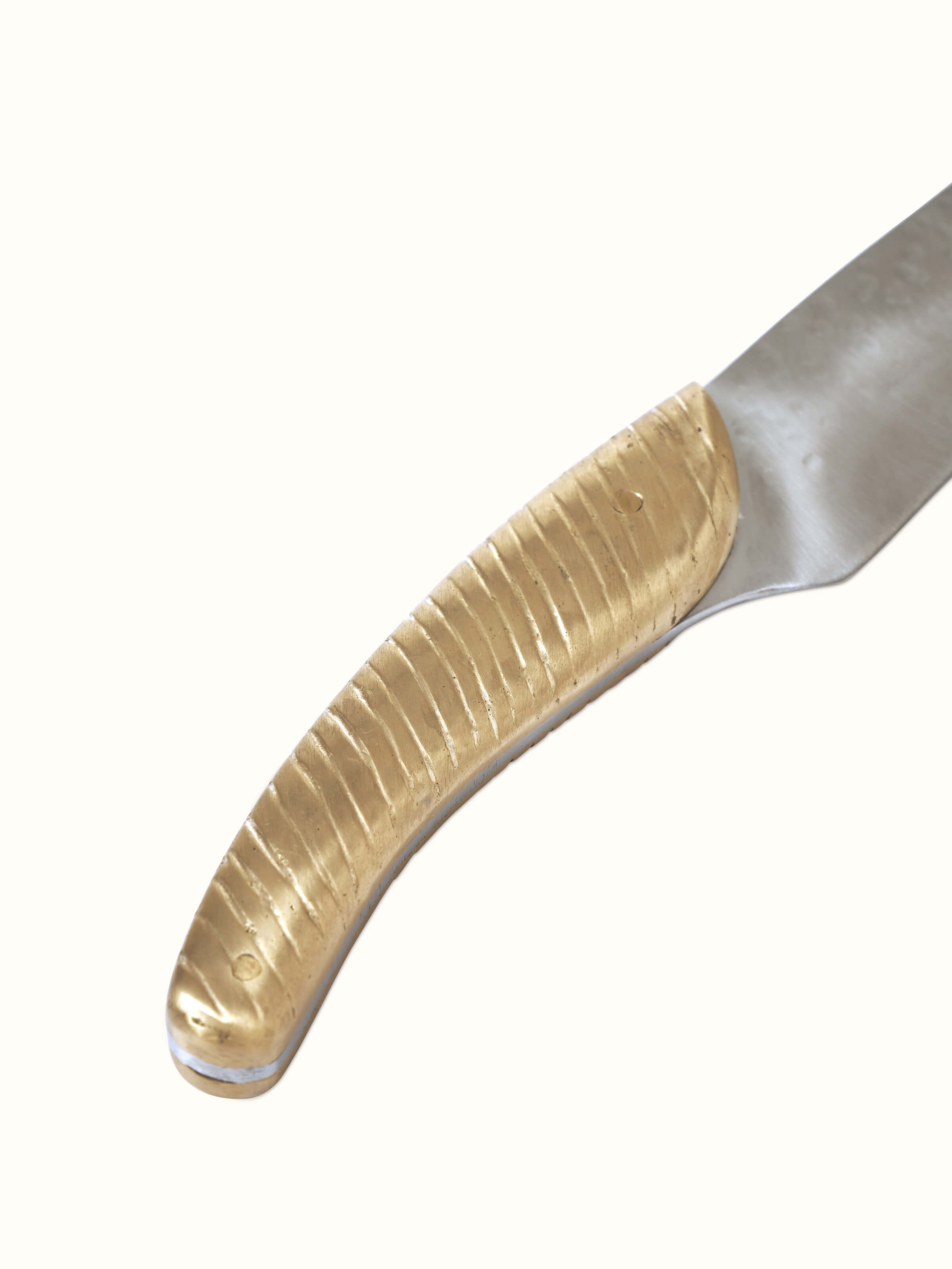 Close-up of Reha Stainless Steel Cleaver Knife handle showing comfort and grip