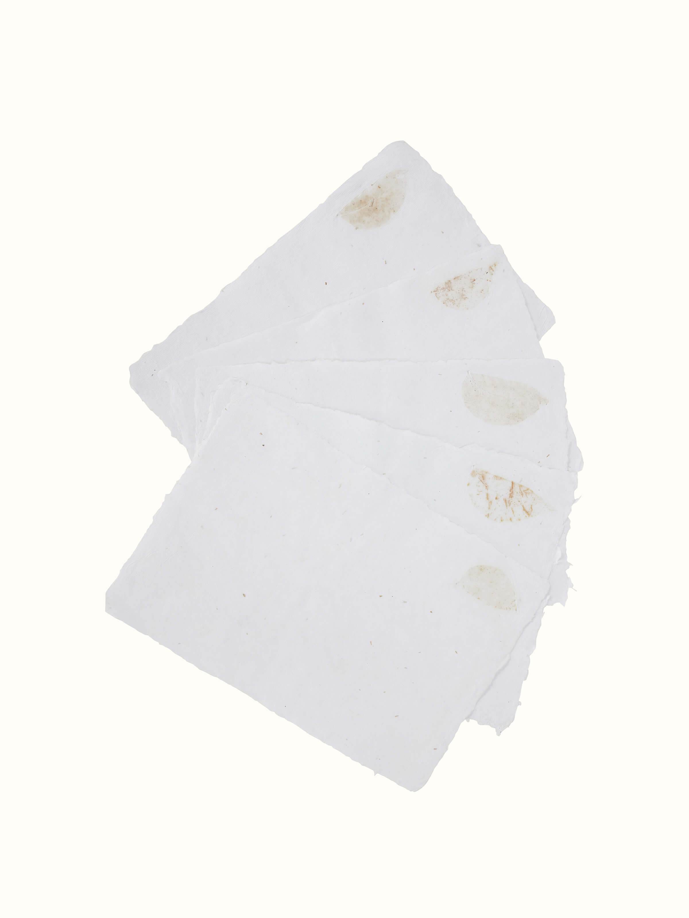 Side view of Auroville handmade paper sheets (5 pcs)