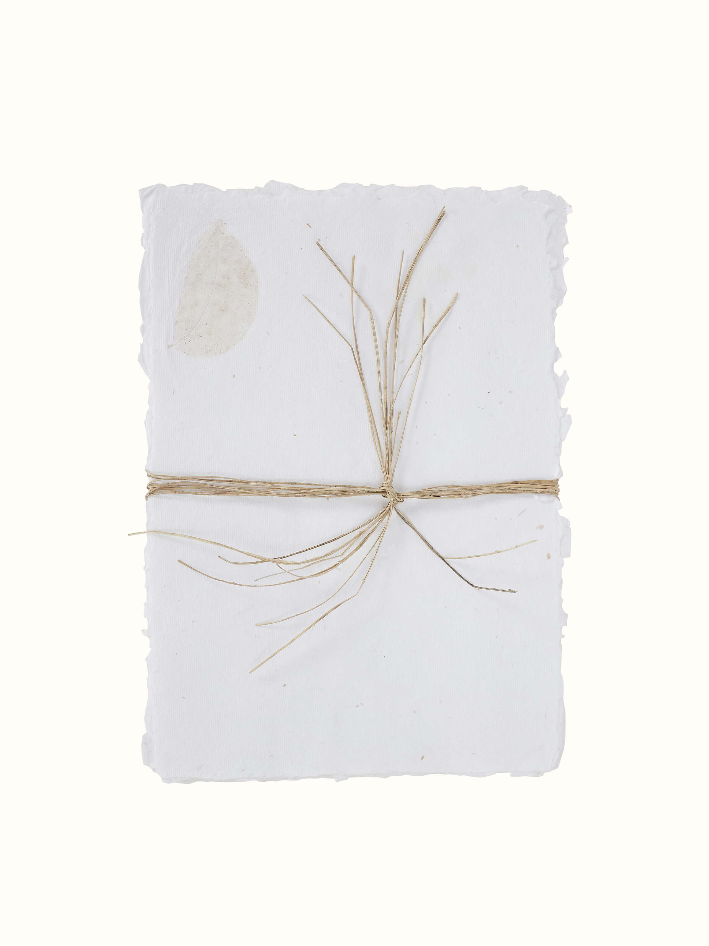 Close-up view of Auroville handmade paper sheets (5 pcs)