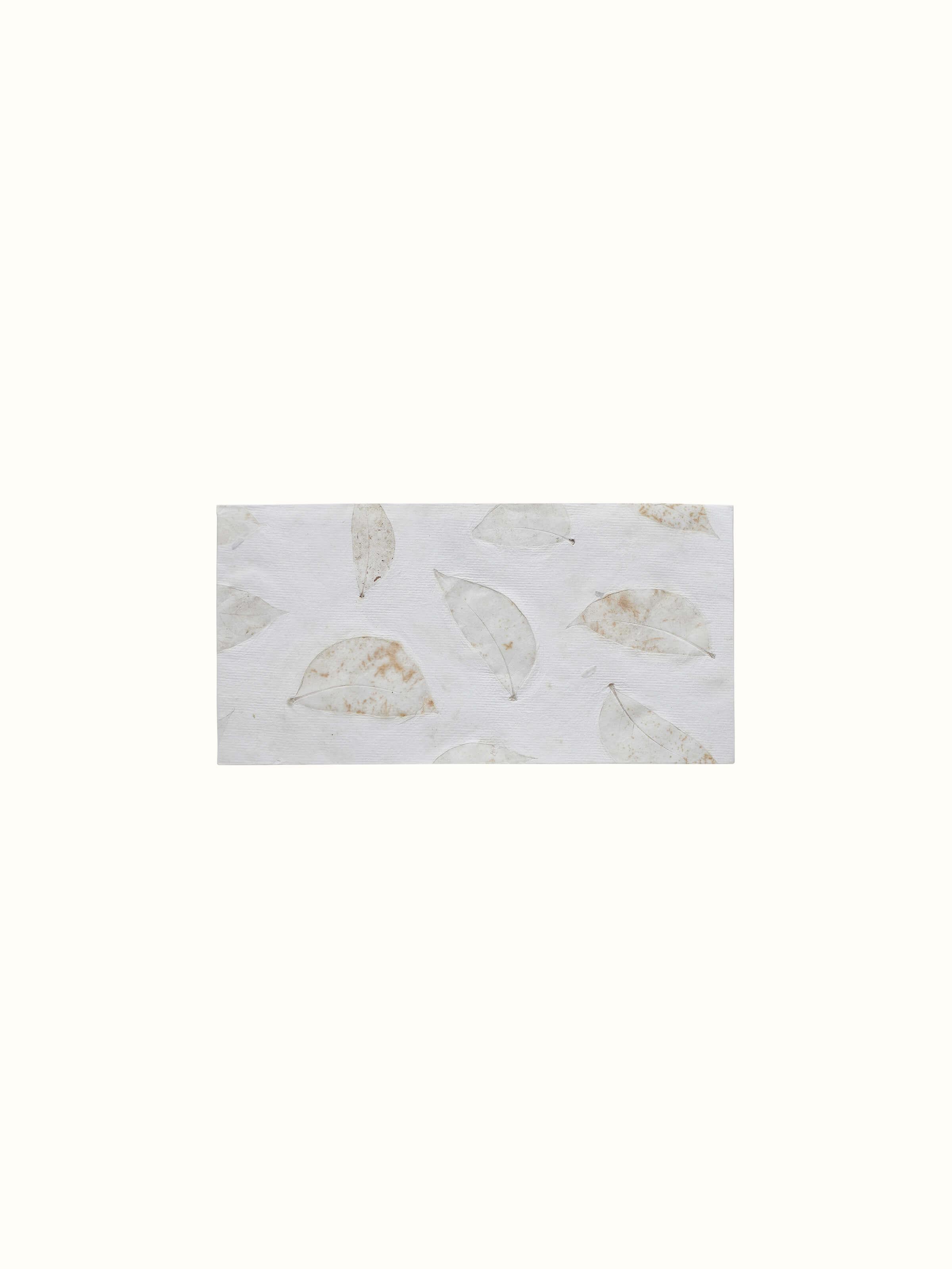 Front view of Auroville handmade paper money envelopes in white color (3 pcs)