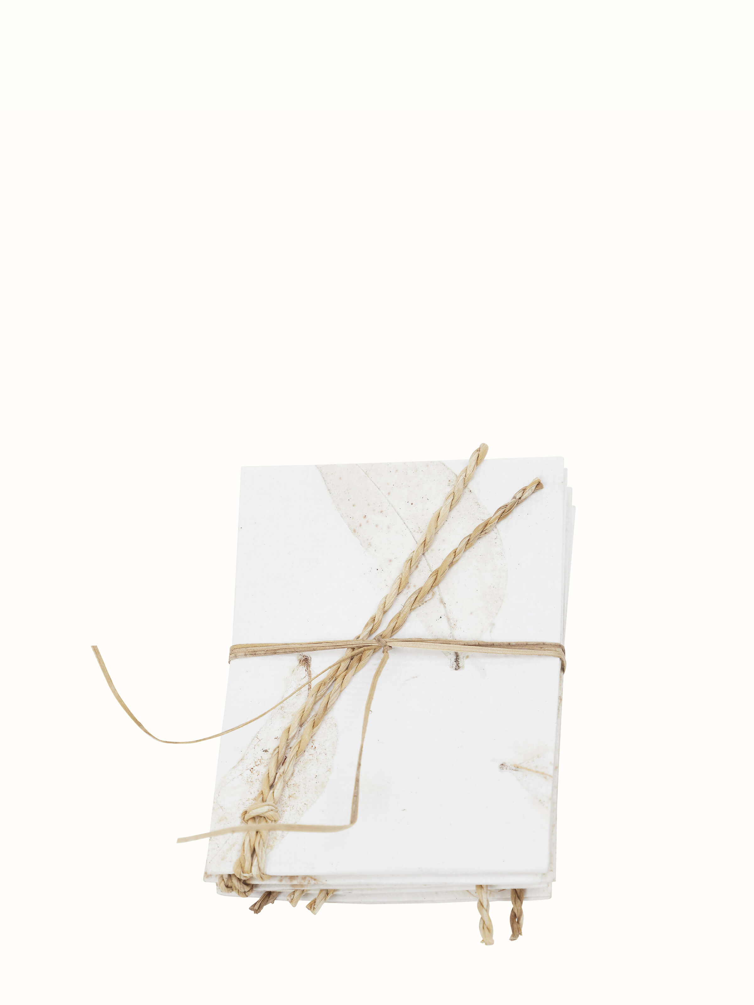 White handmade paper gift tags (set of 5) featuring detailed craftsmanship.