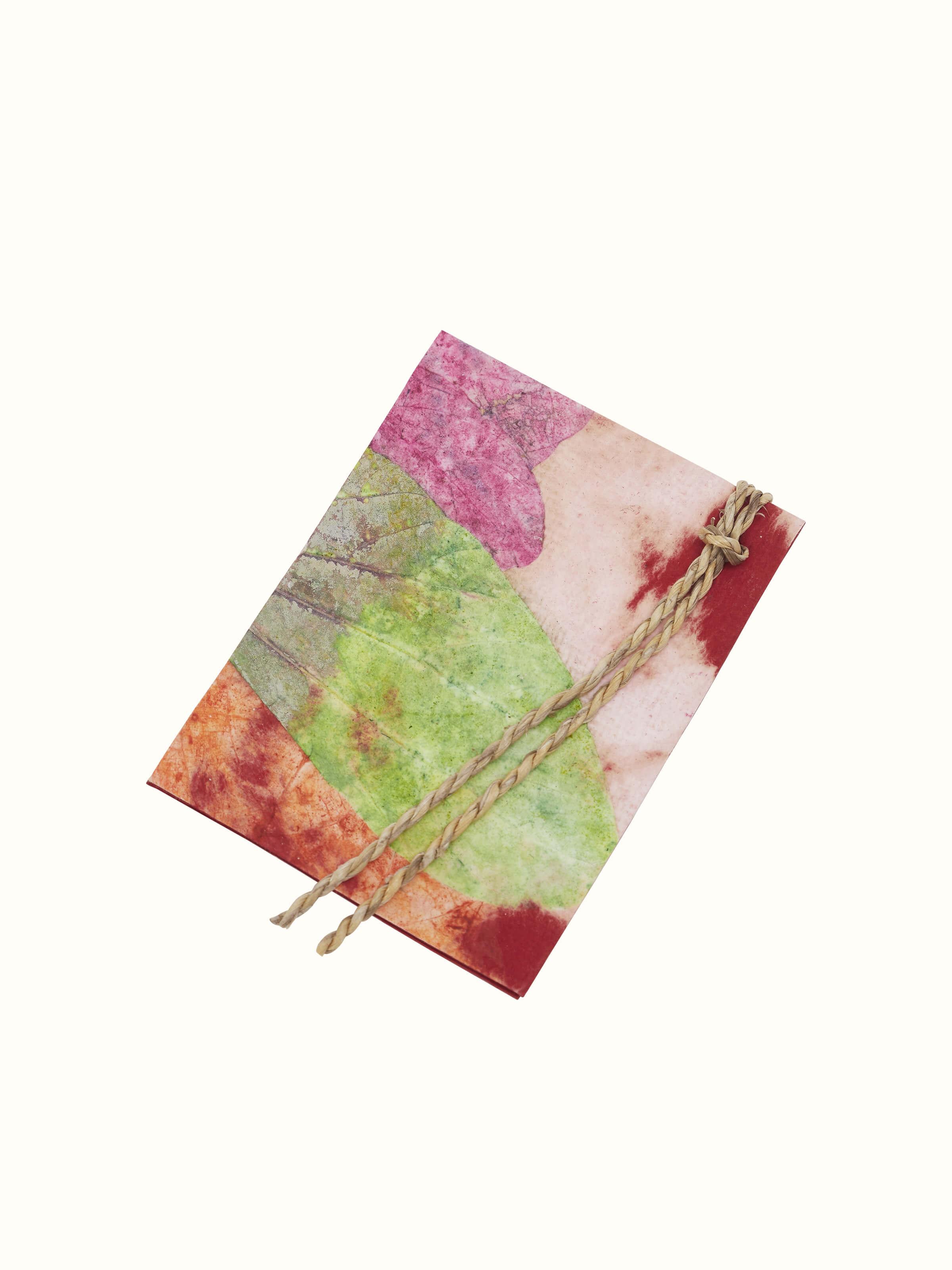 Artistic close-up of Auroville handmade paper gift tags pink (5 pcs)