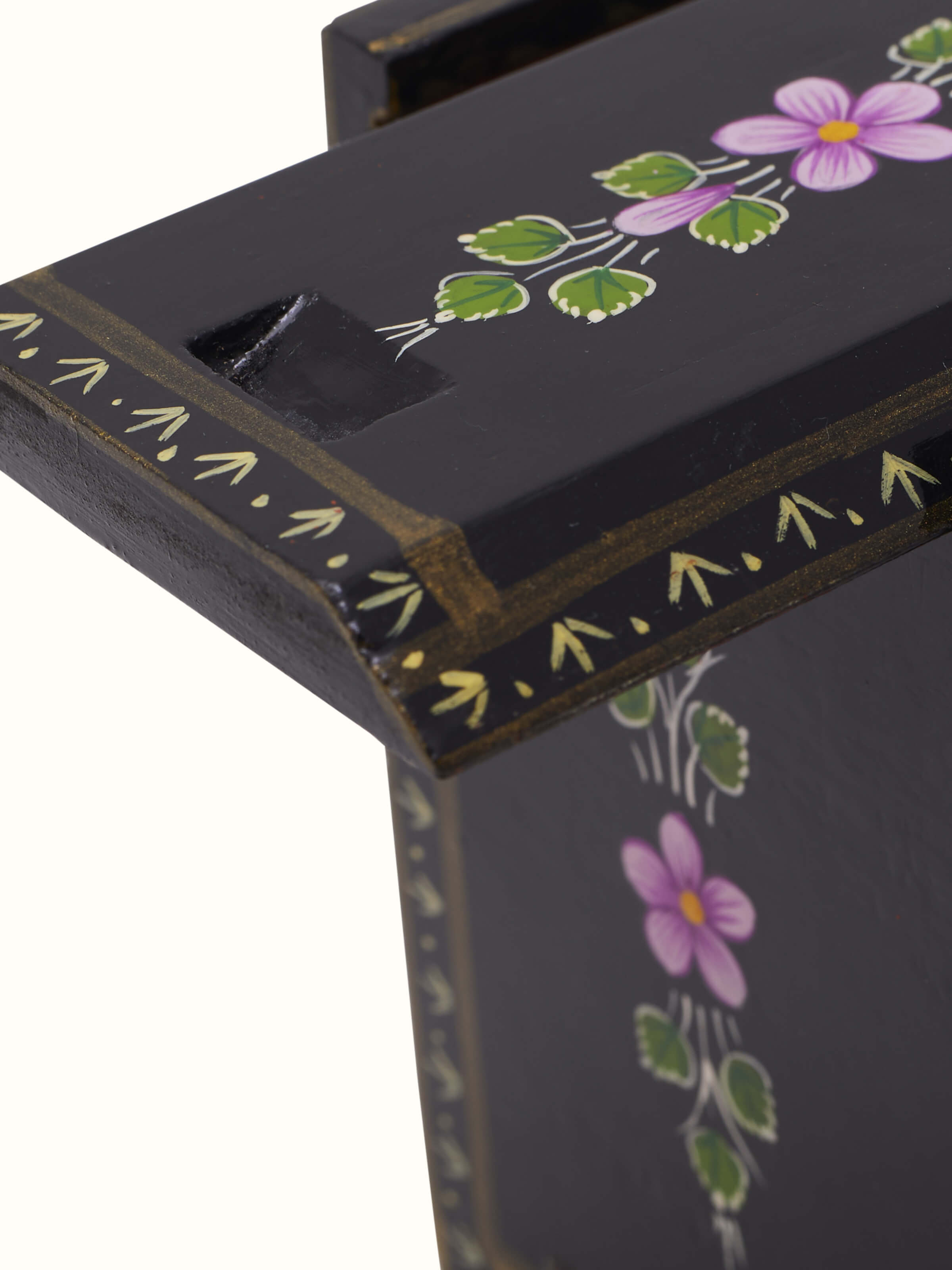 Close-up view of Ganjifa Memory Card Game in black emphasizing the card details and quality.