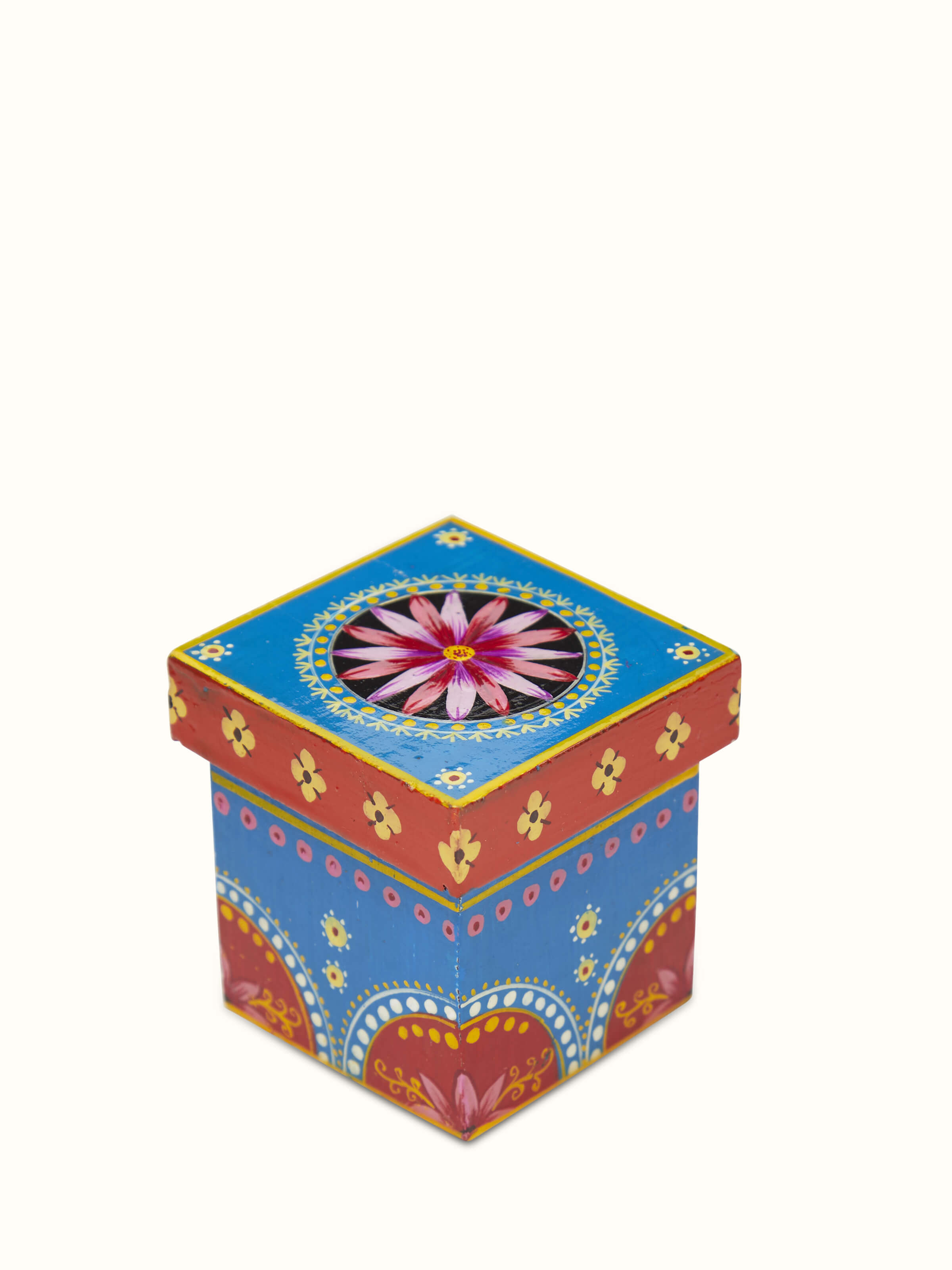 Detailed view of Ganjifa Card Sheet Paperweight in Blue