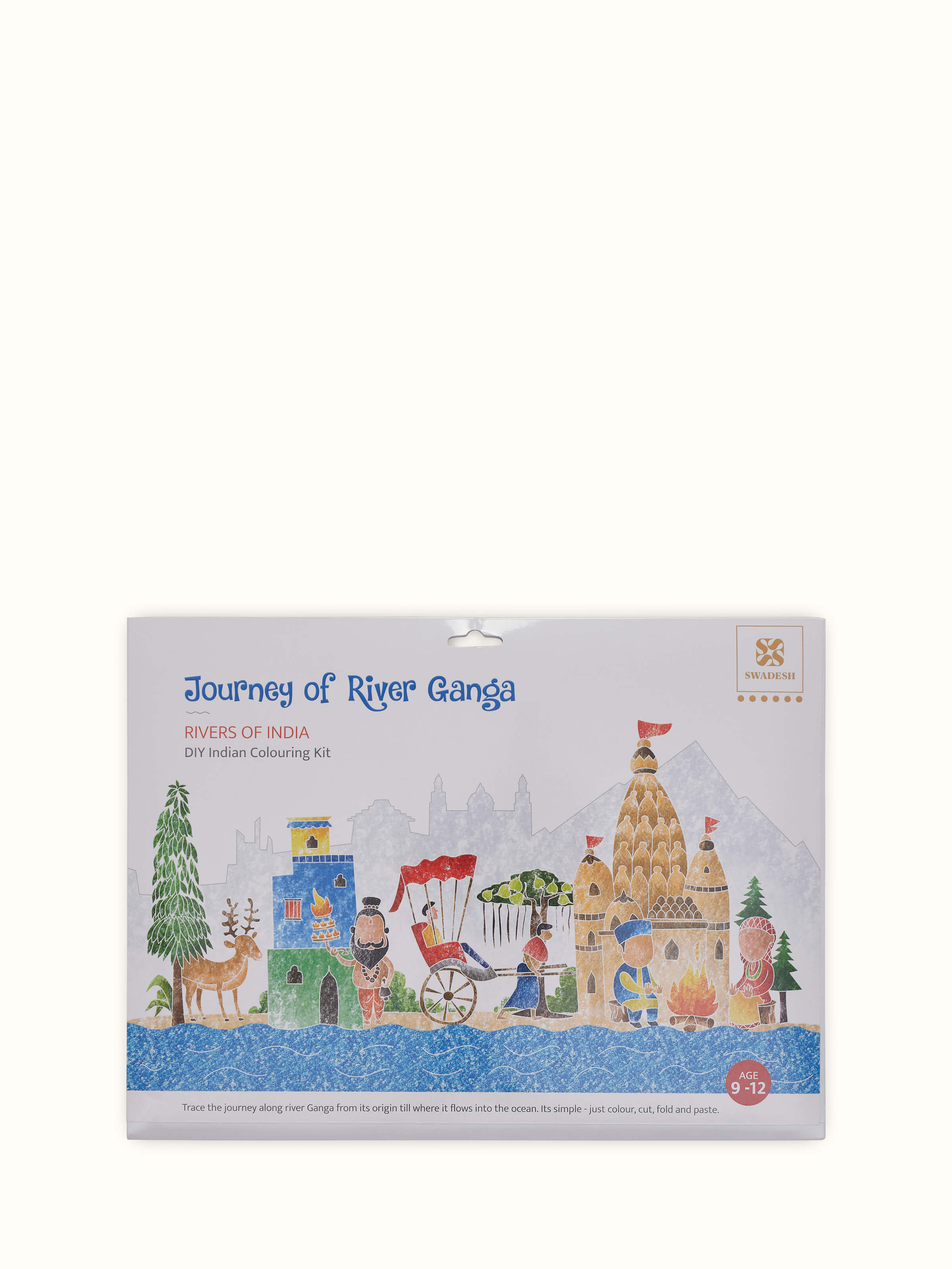 Front view of Block-Making Journey of Rivers of India Painting Kit