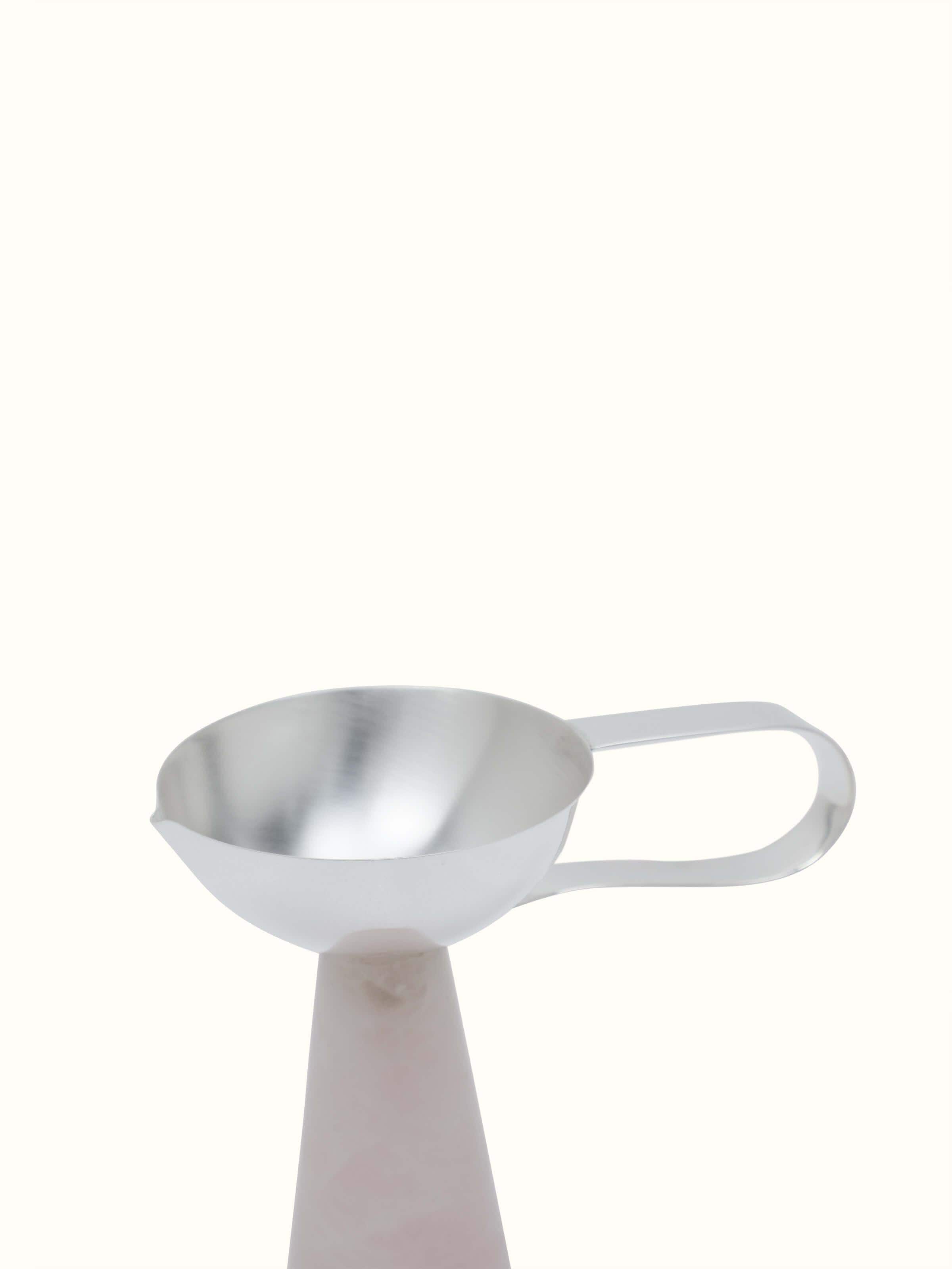 Side view of Silver Pillar Diya highlighting its cylindrical shape