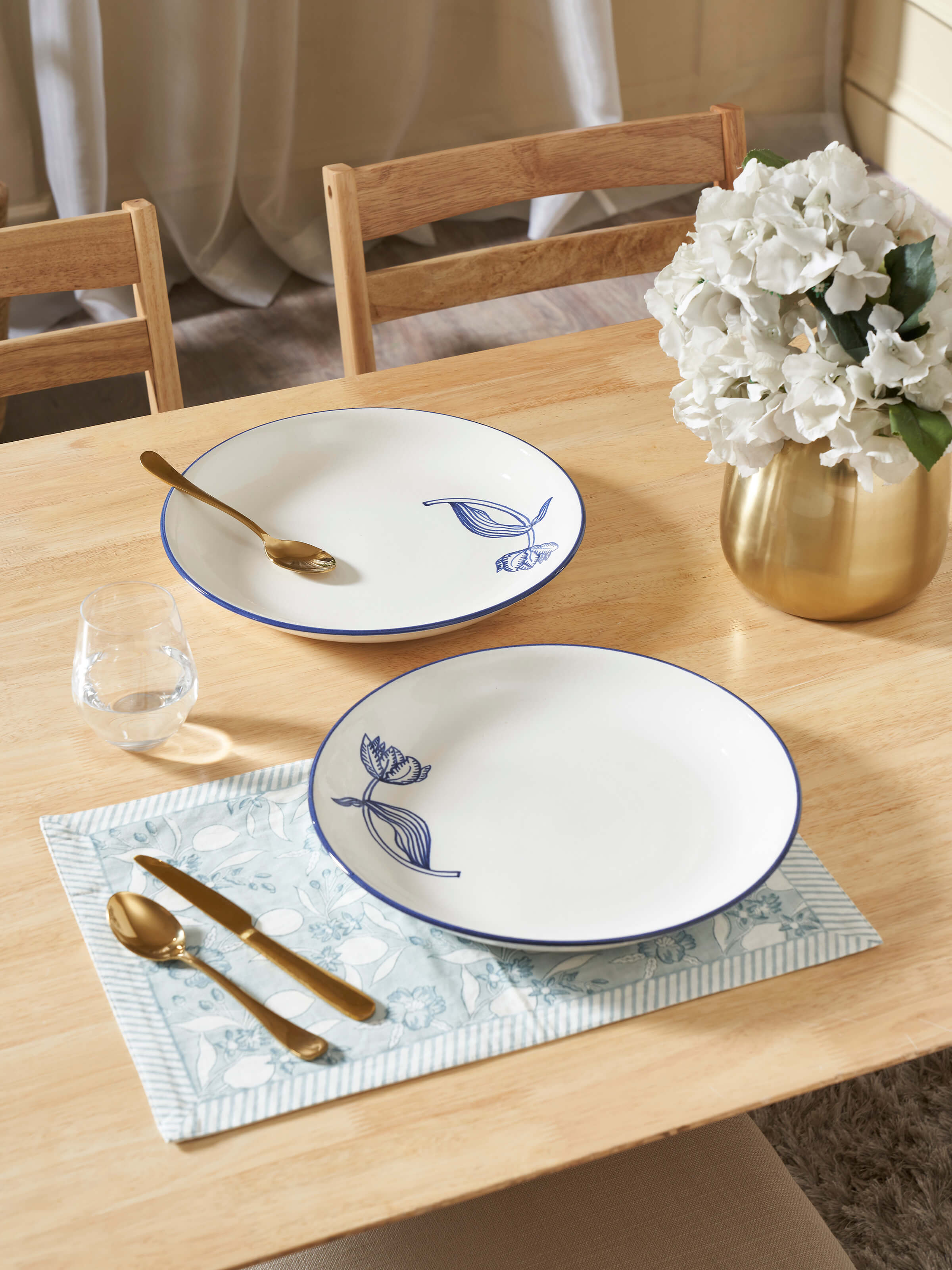 Close-up view of Khurja Pottery Ceramic Serving Platters highlighting intricate patterns