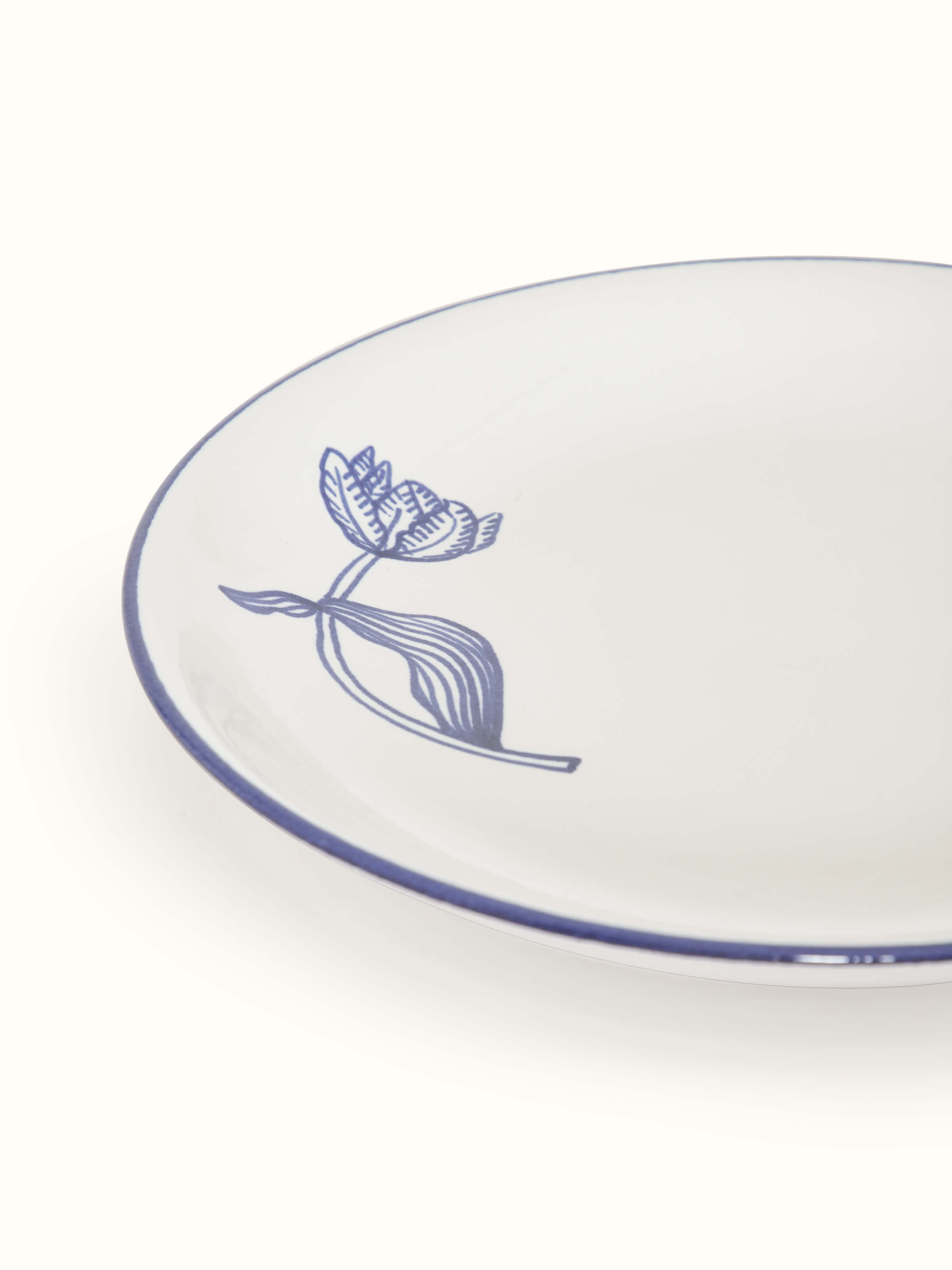 Detailed view of Khurja Pottery Ceramic Serving Platters showing the vibrant glaze and design