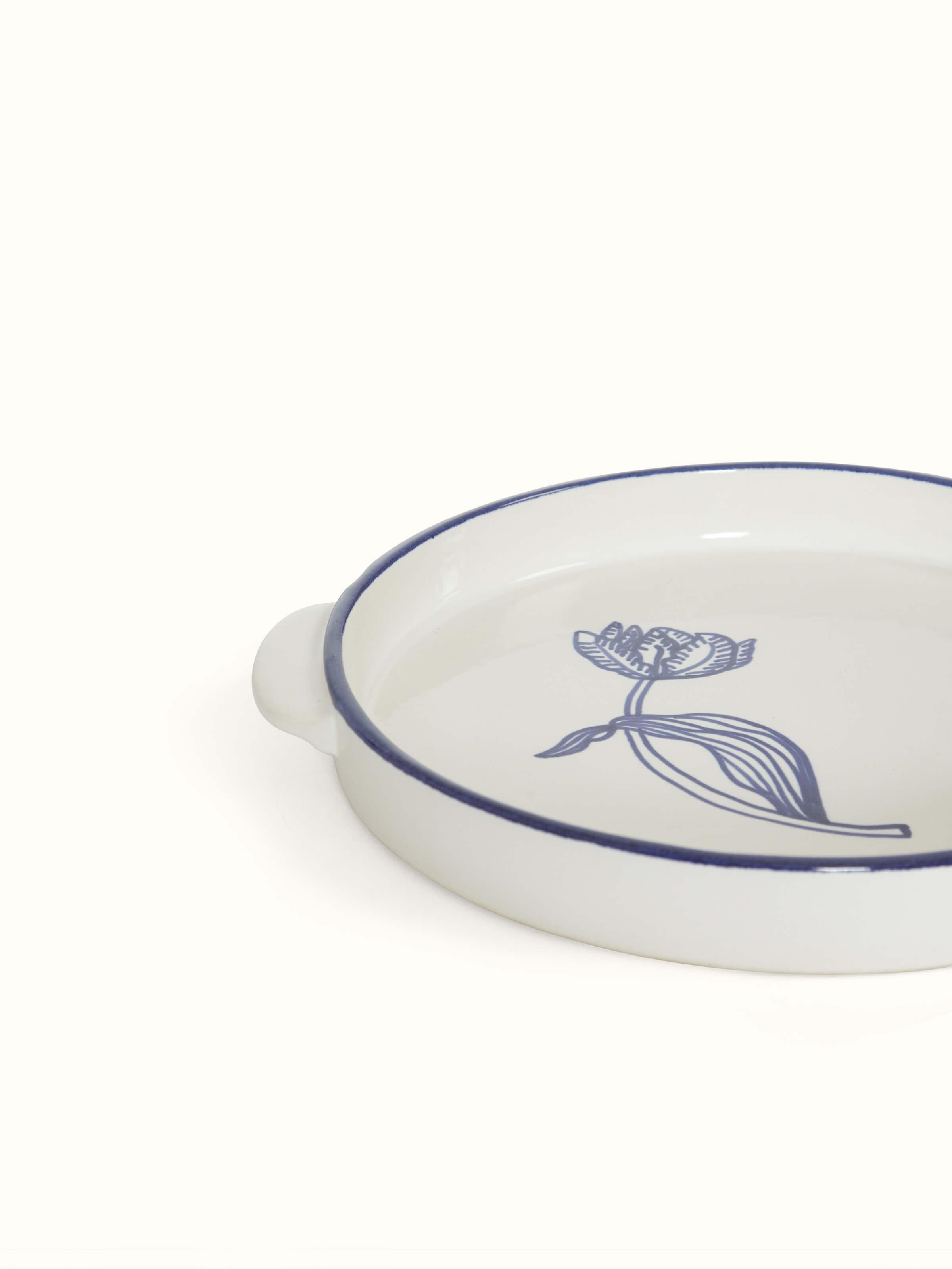 Front view of Khurja Pottery Ceramic Serving Trays showing the intricate artwork and vibrant colors.
