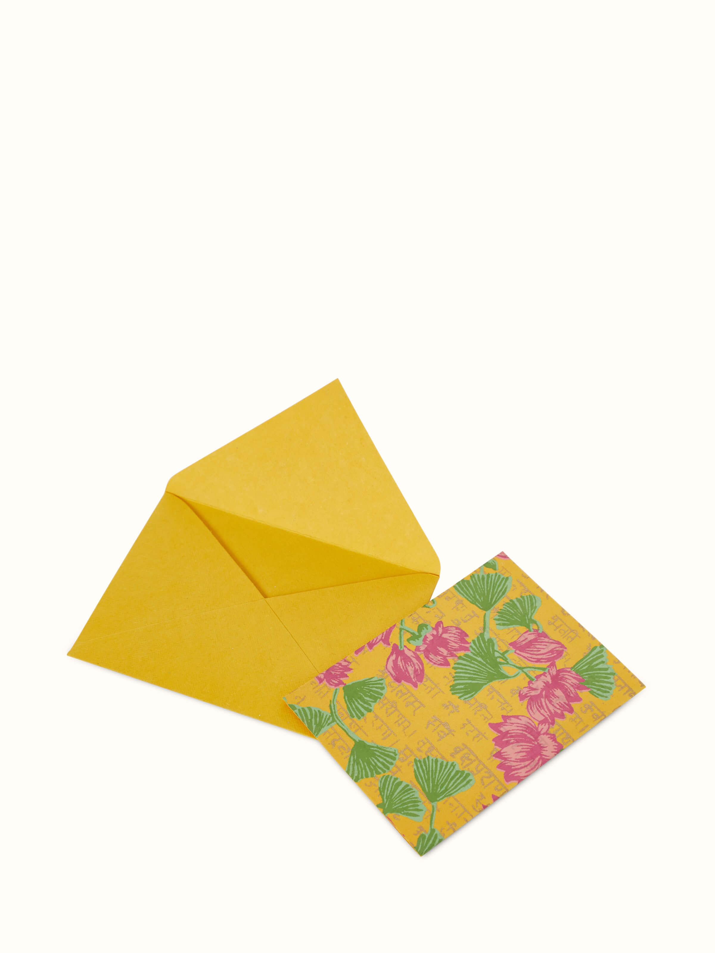 Close-up of handmade paper note cards with envelopes blue (6 pcs)