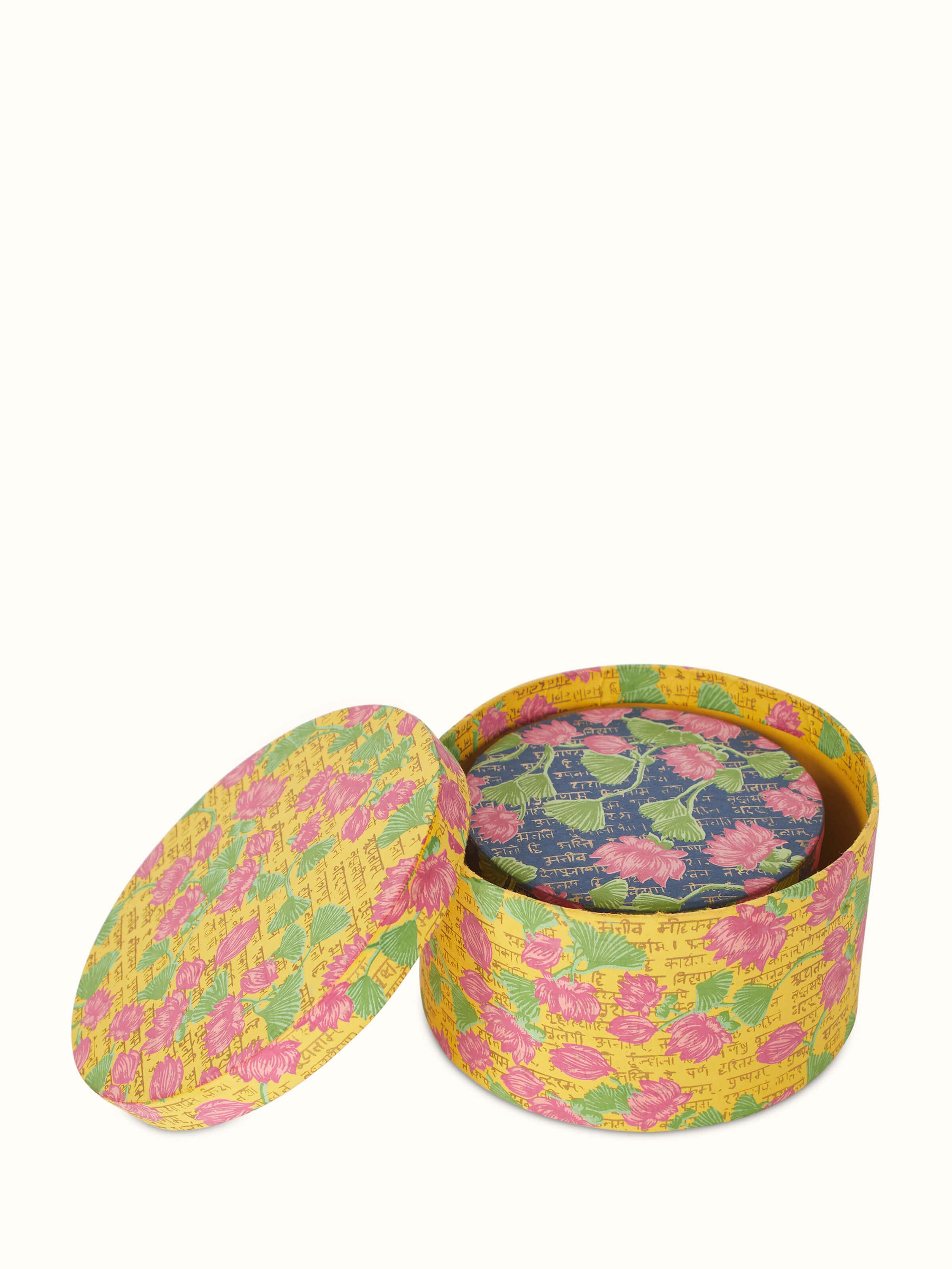 Detailed view of Handmade Paper Stationery Boxes Yellow (2 pcs)
