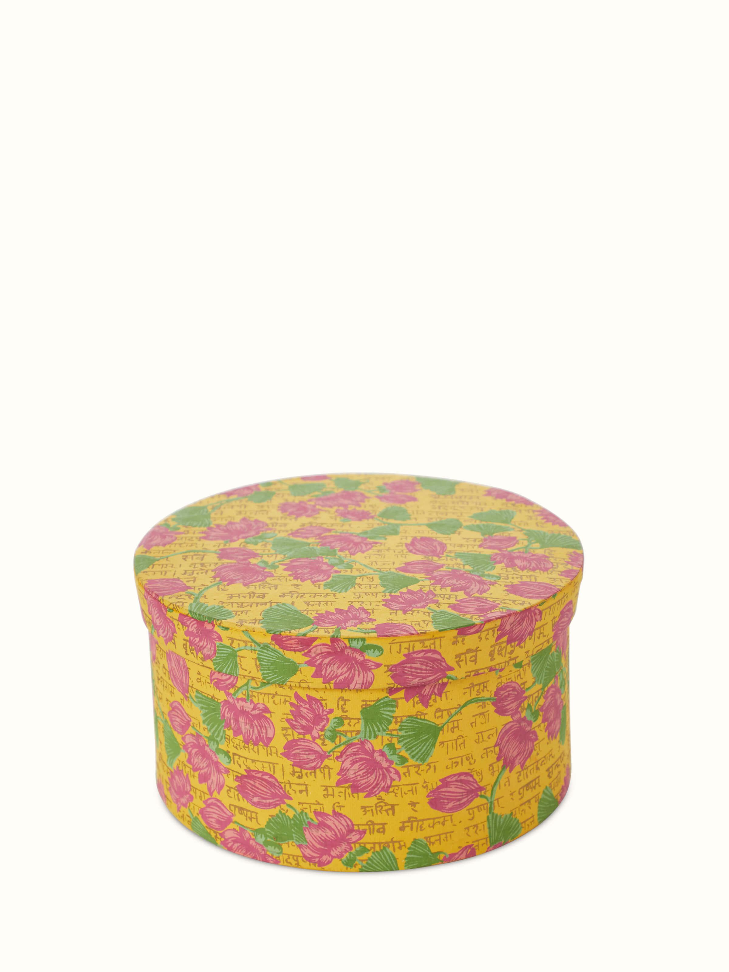 Handmade Paper Stationery Boxes Yellow (2 pcs) showing design details and quality