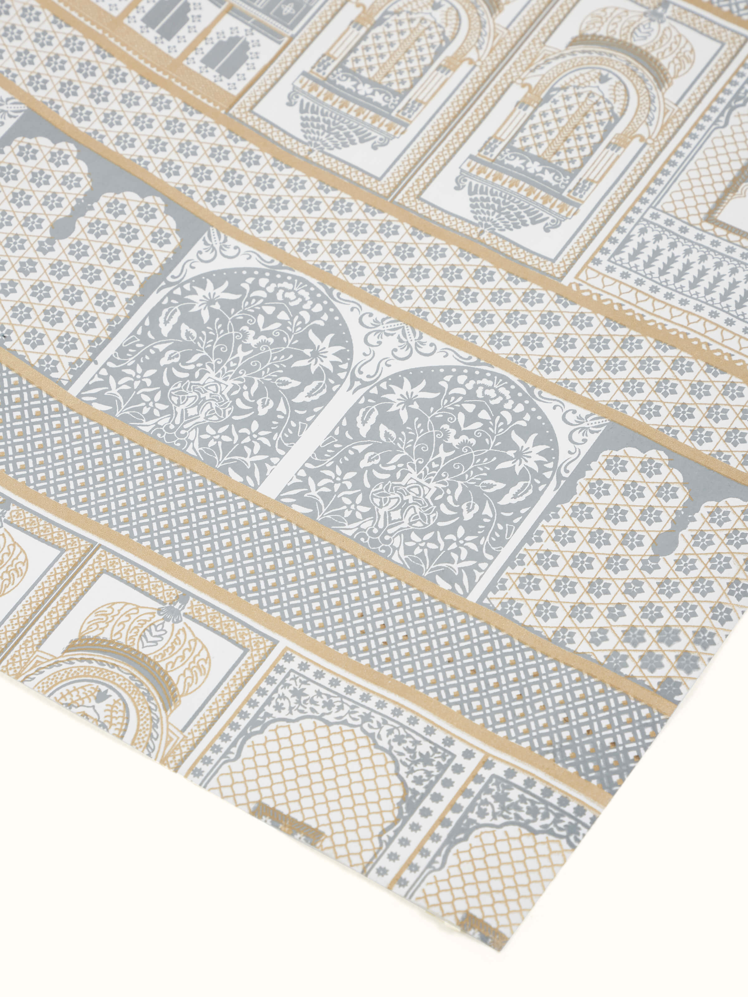 Front view of Handmade paper wrapping sheets in white color (2 pcs)