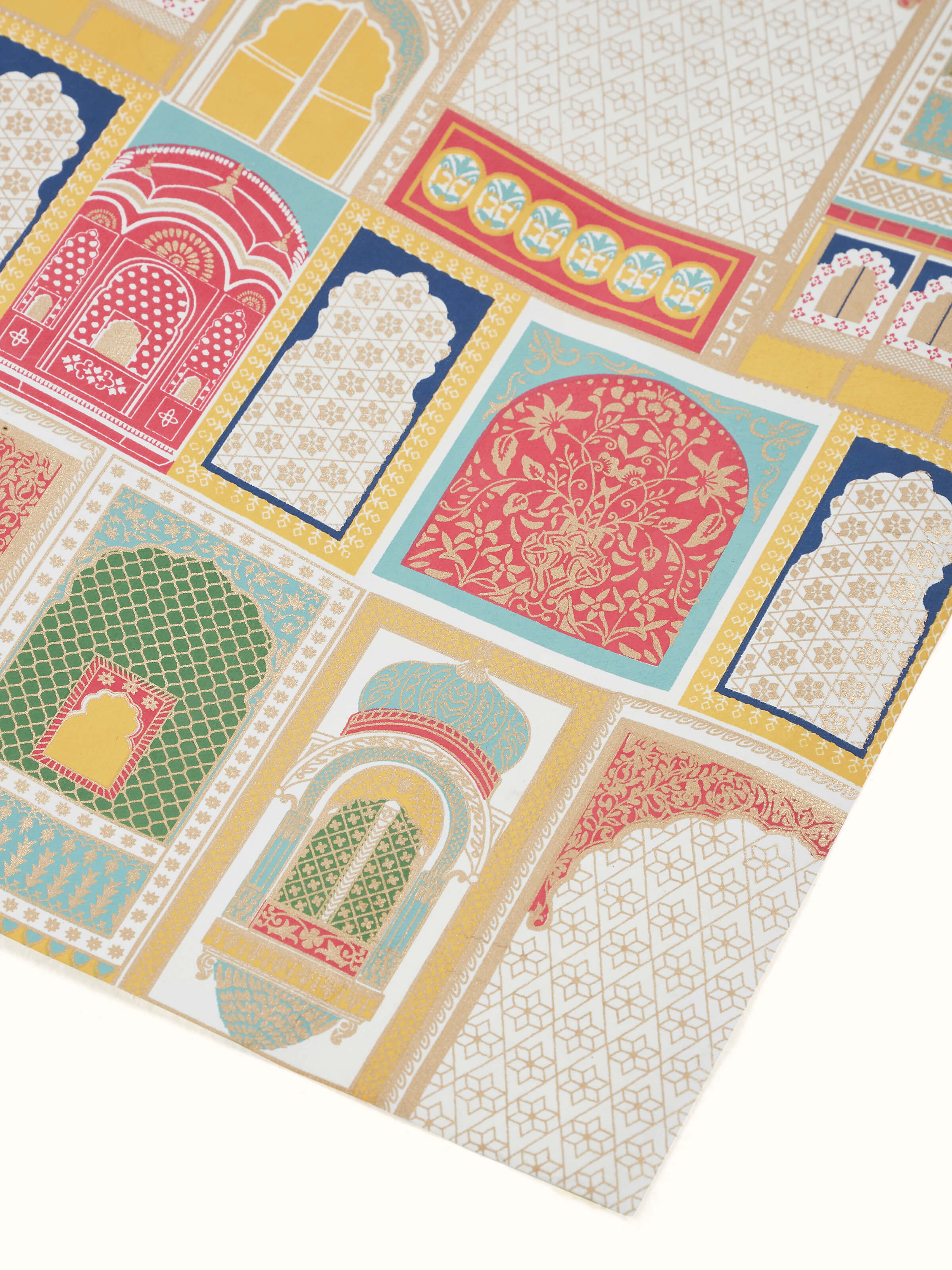 Side view of Handmade paper wrapping sheets in white color (2 pcs)