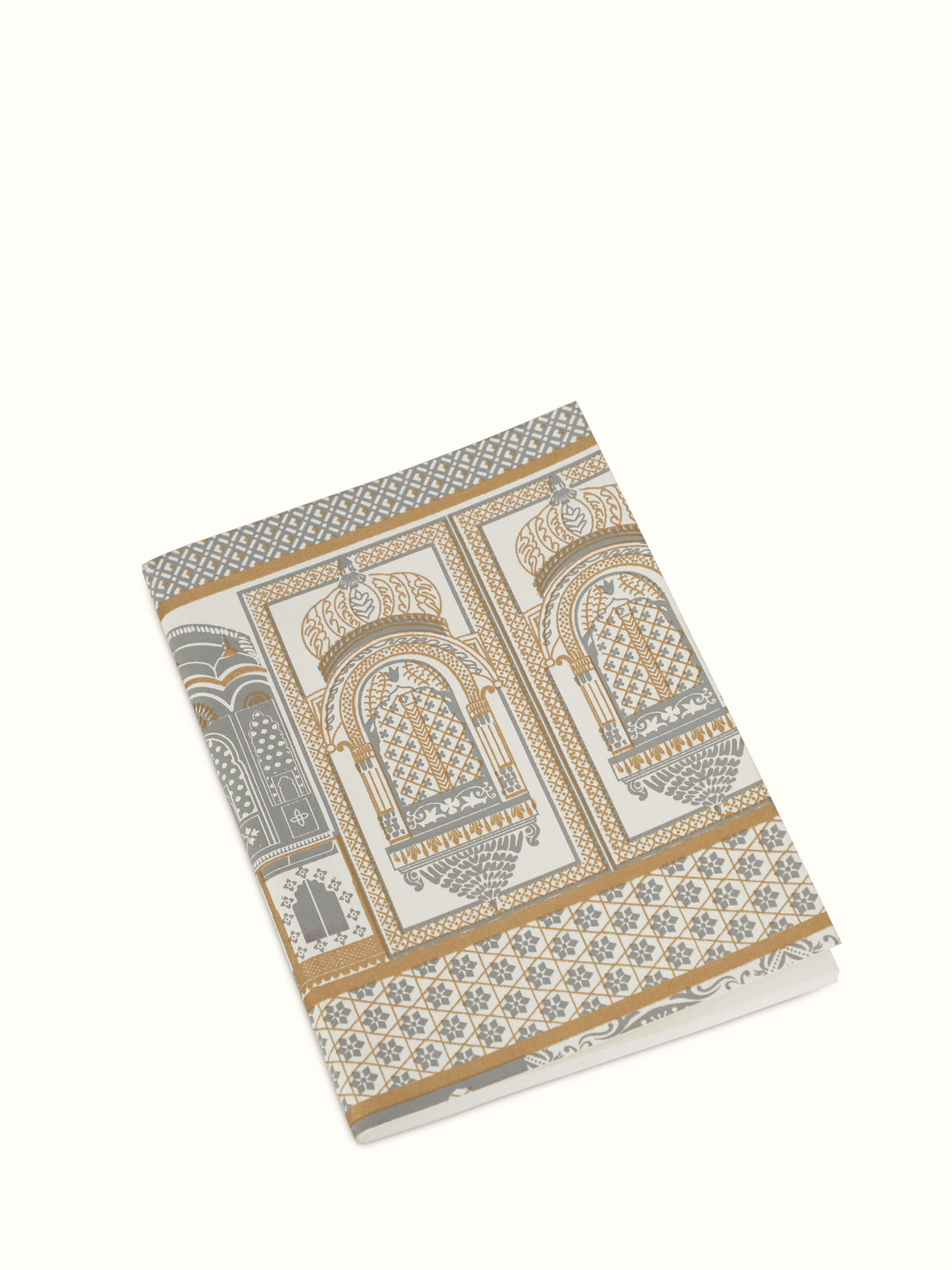 Front view of handmade paper soft bound notebooks in white, set of 2, highlighting the simple elegance