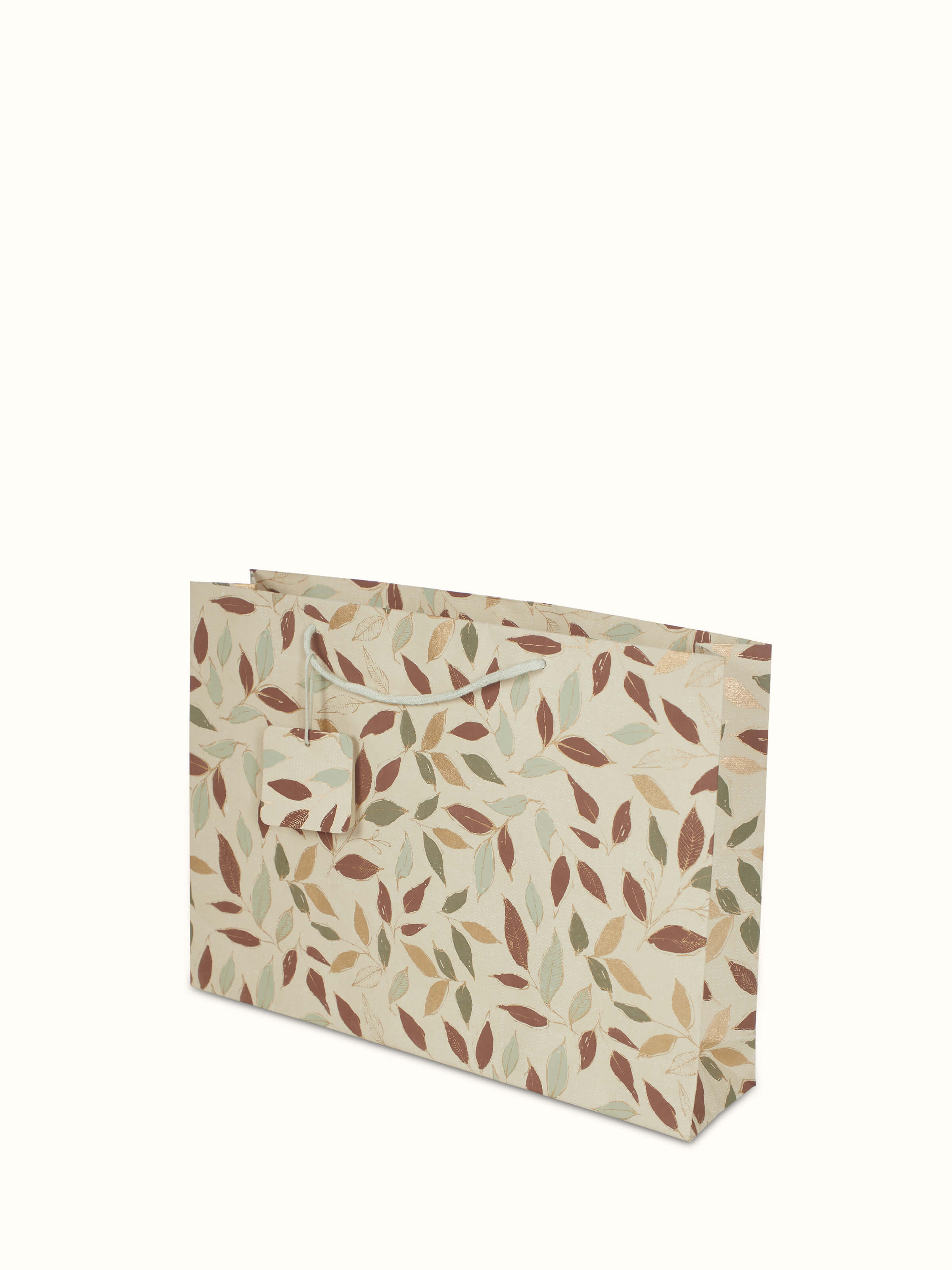 Artistic view of handmade paper gift bags in white (3 pcs), highlighting the overall design.