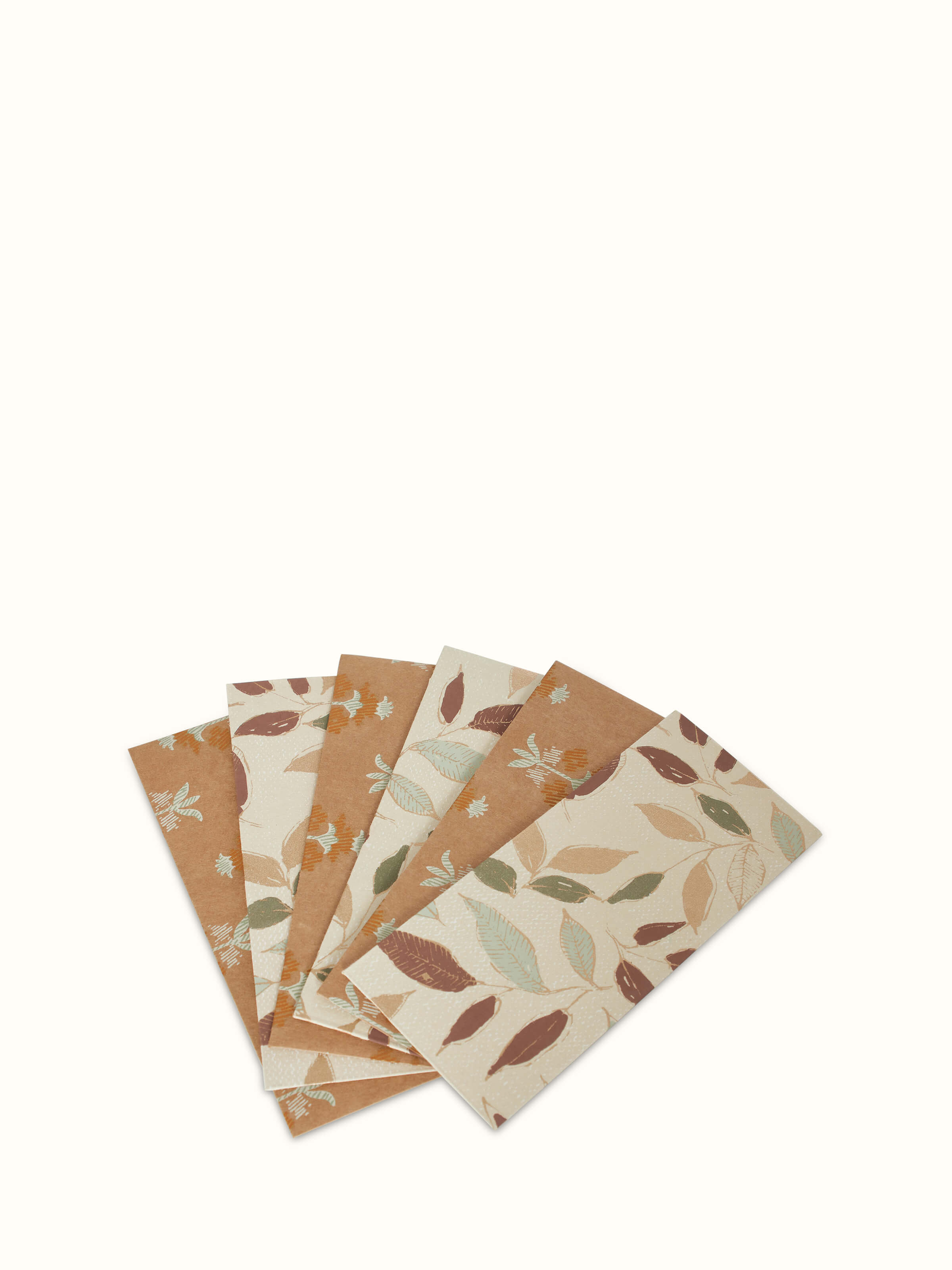 Front view of Handmade paper money envelopes white (6 pcs)